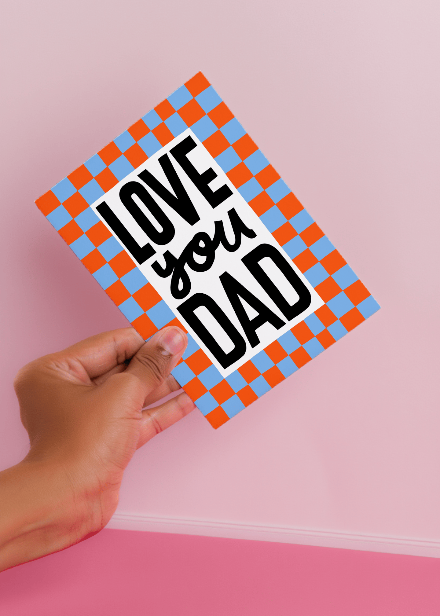 Checkerboard Love You Dad mockup 4