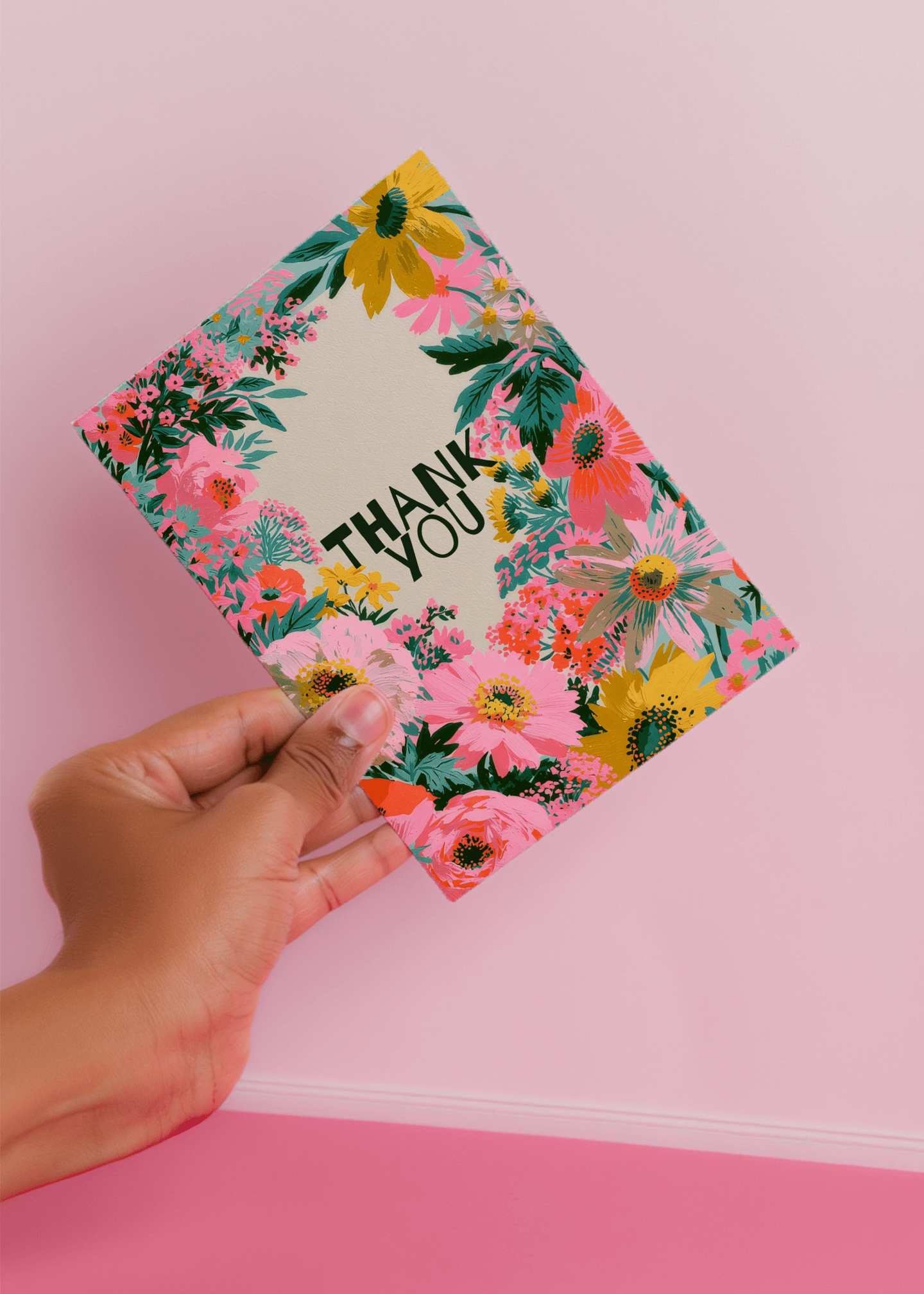 Vibrant Floral Thank You mockup 4