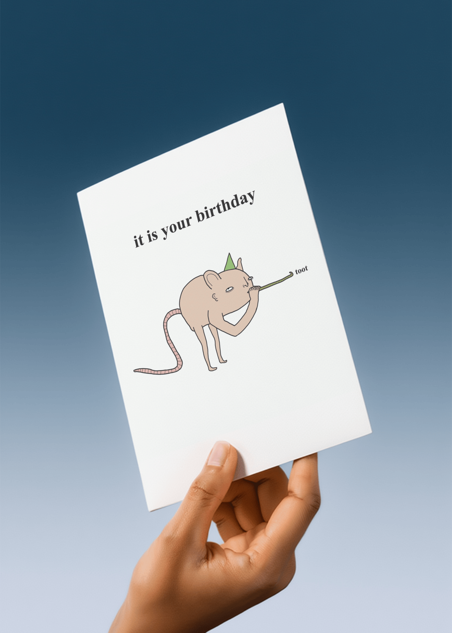 Toot Birthday Card mockup 4