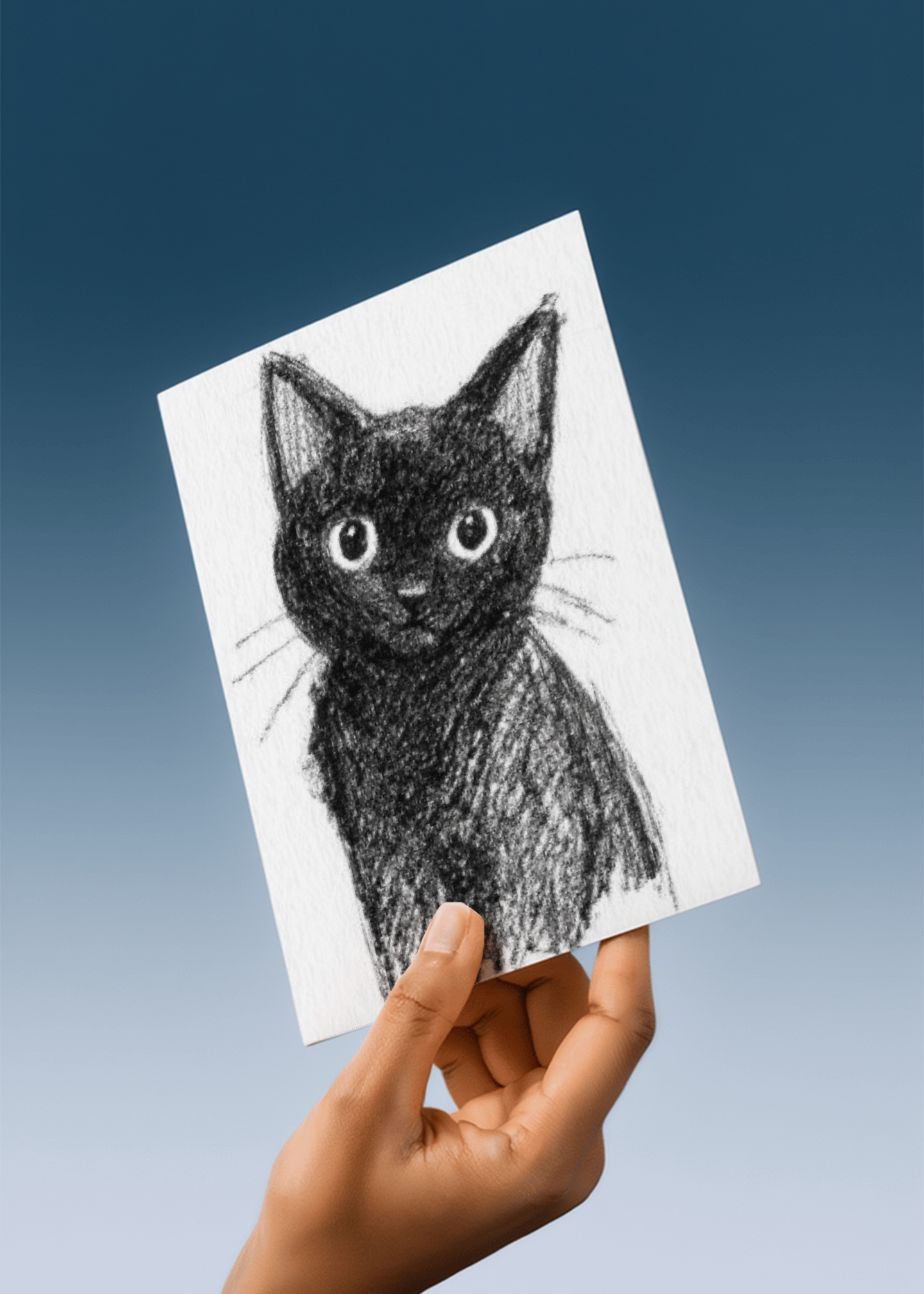 black cat sketch mockup 4