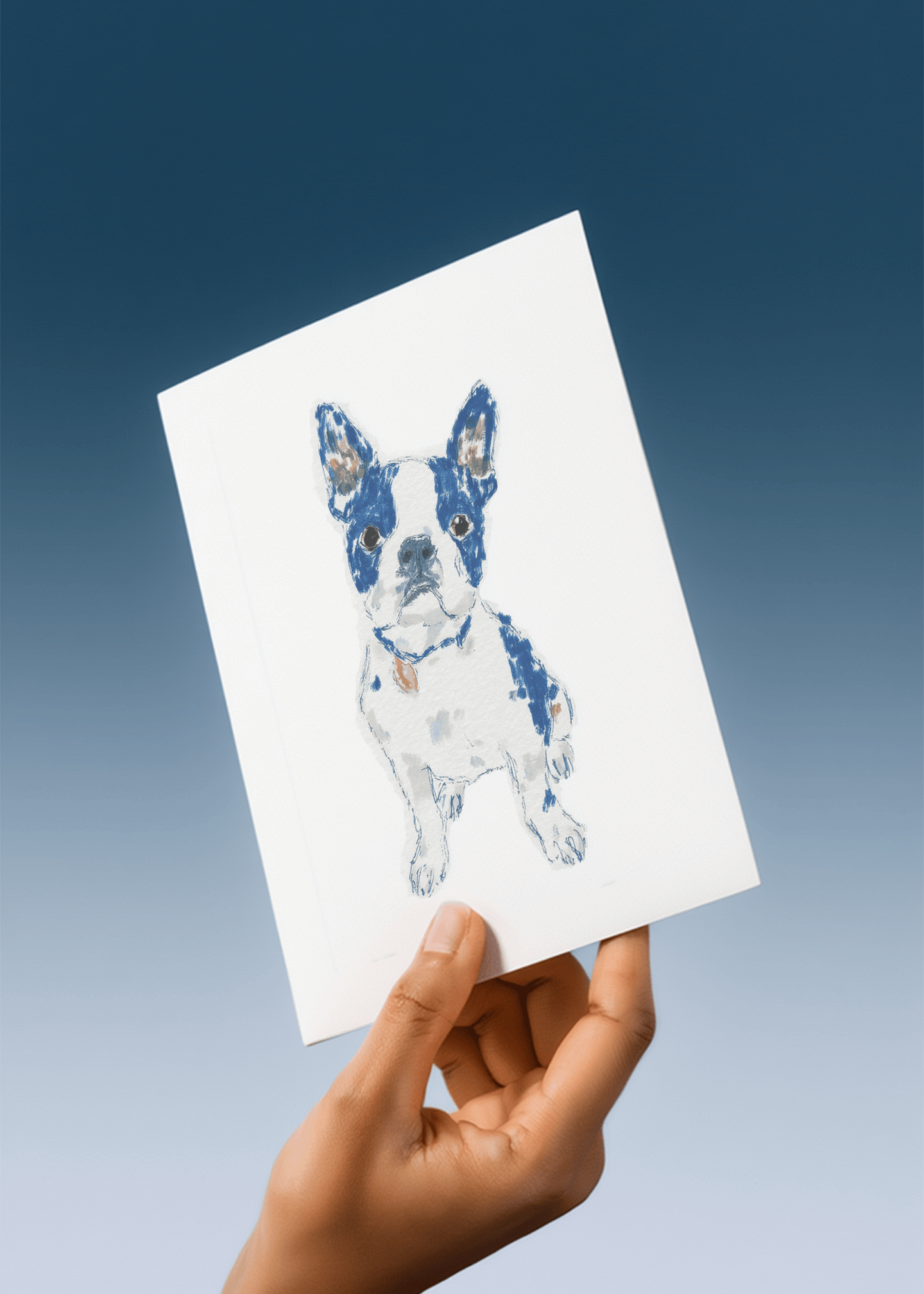 boston terrier sitting mockup 4