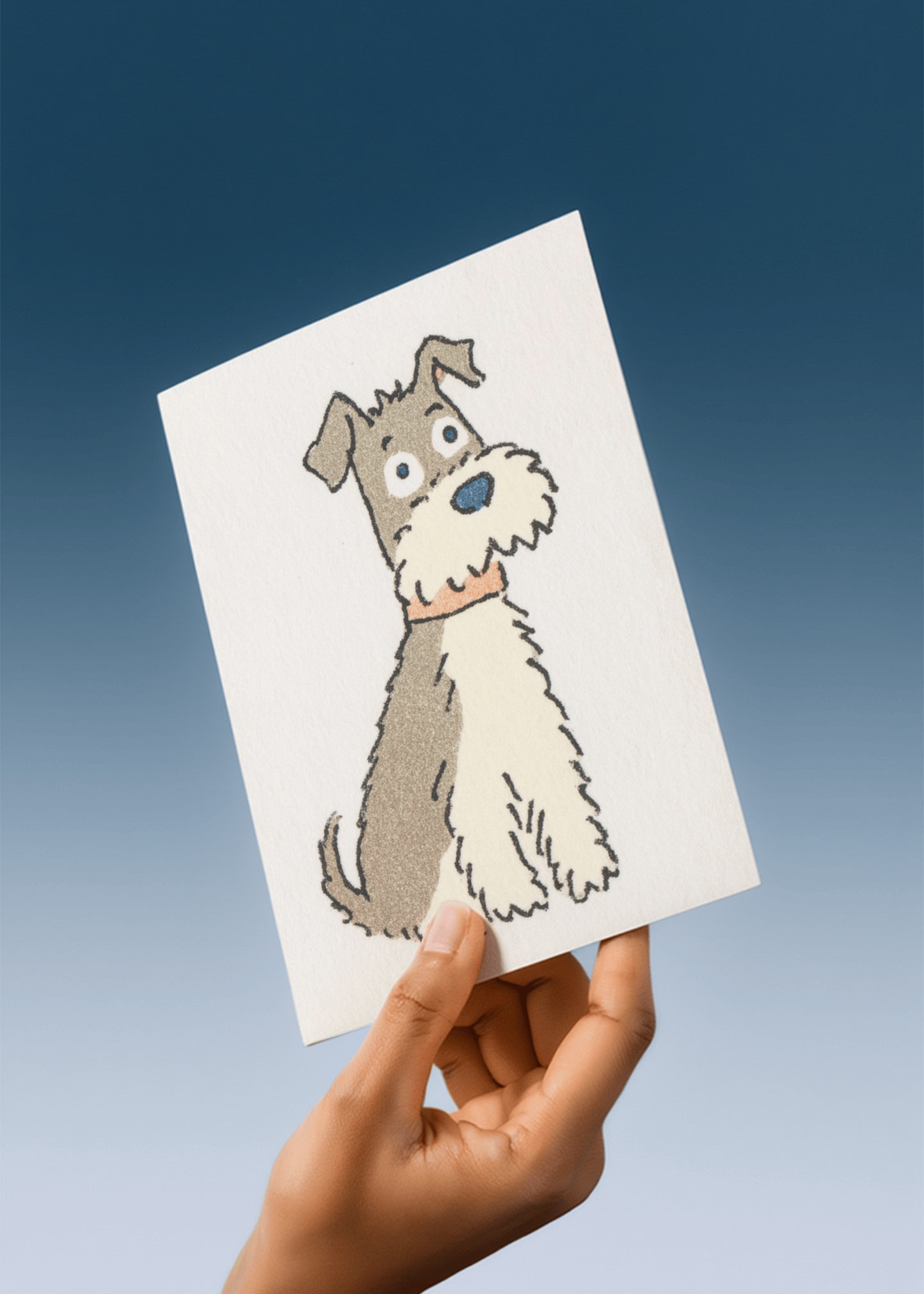 schnauzer sitting politely mockup 4
