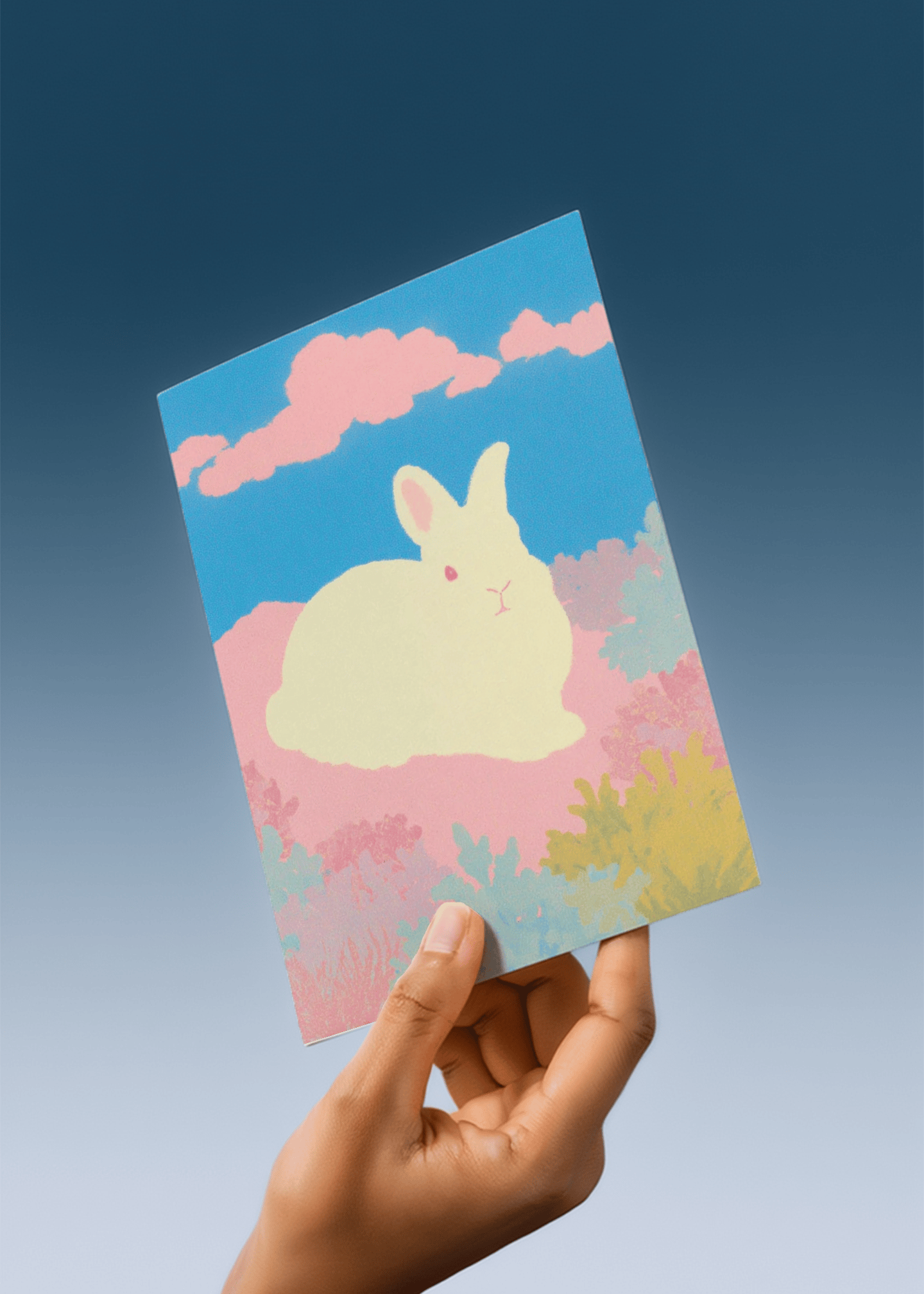 rabbit in the field mockup 4