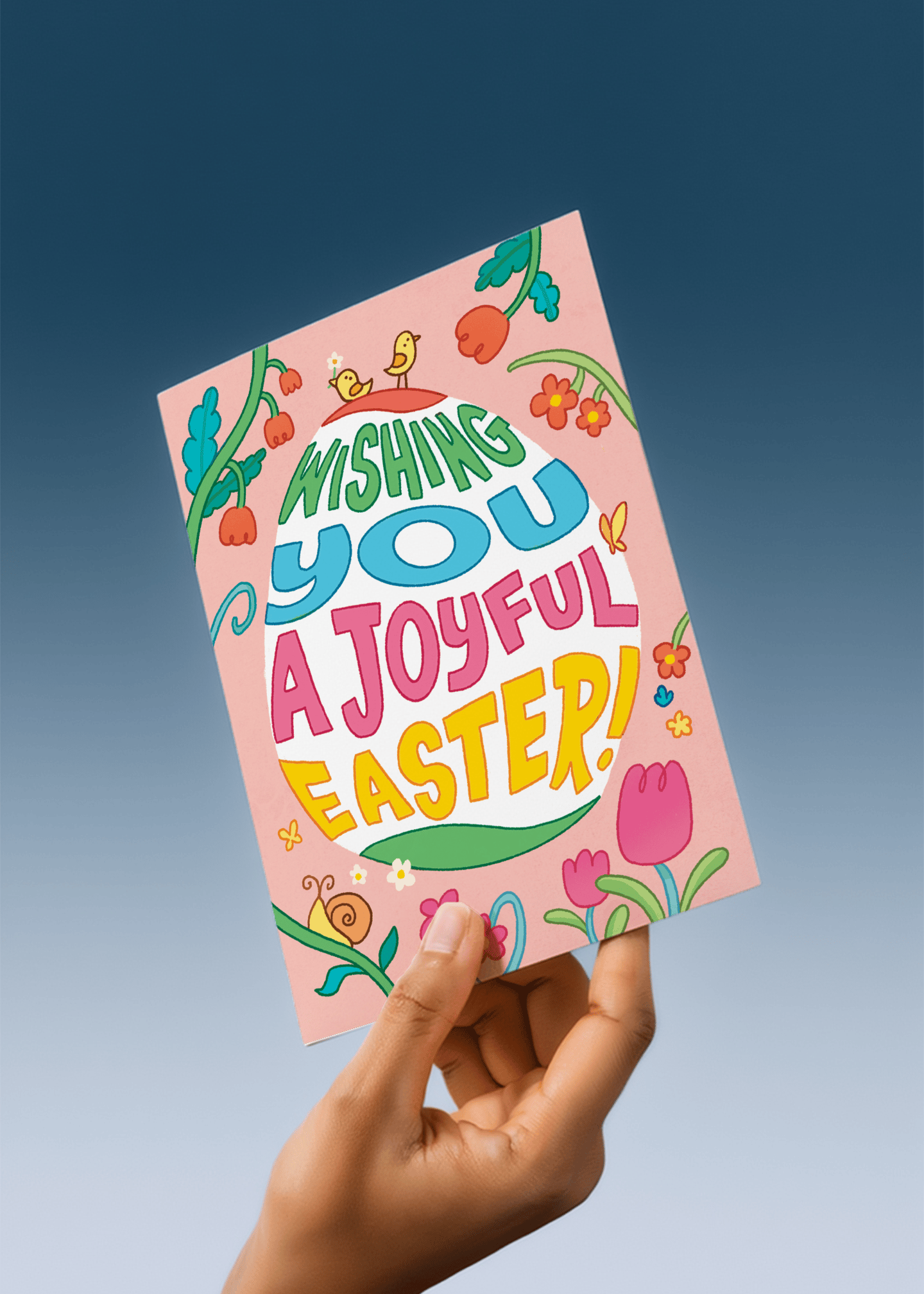 Wishing you a joyful easter mockup 4