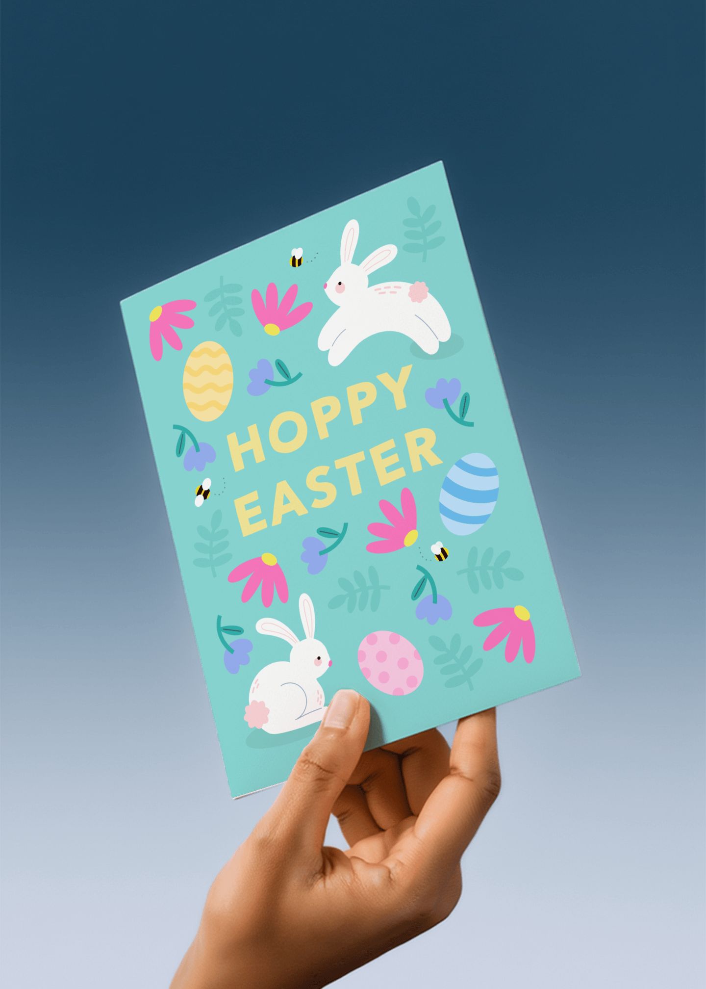 hoppy easter bunnies mockup 4