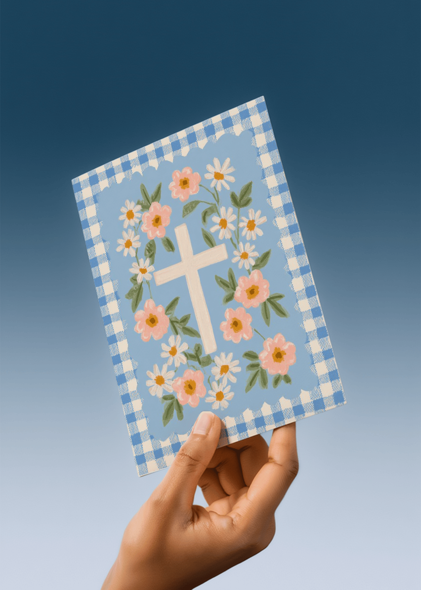 Floral cross mockup 4