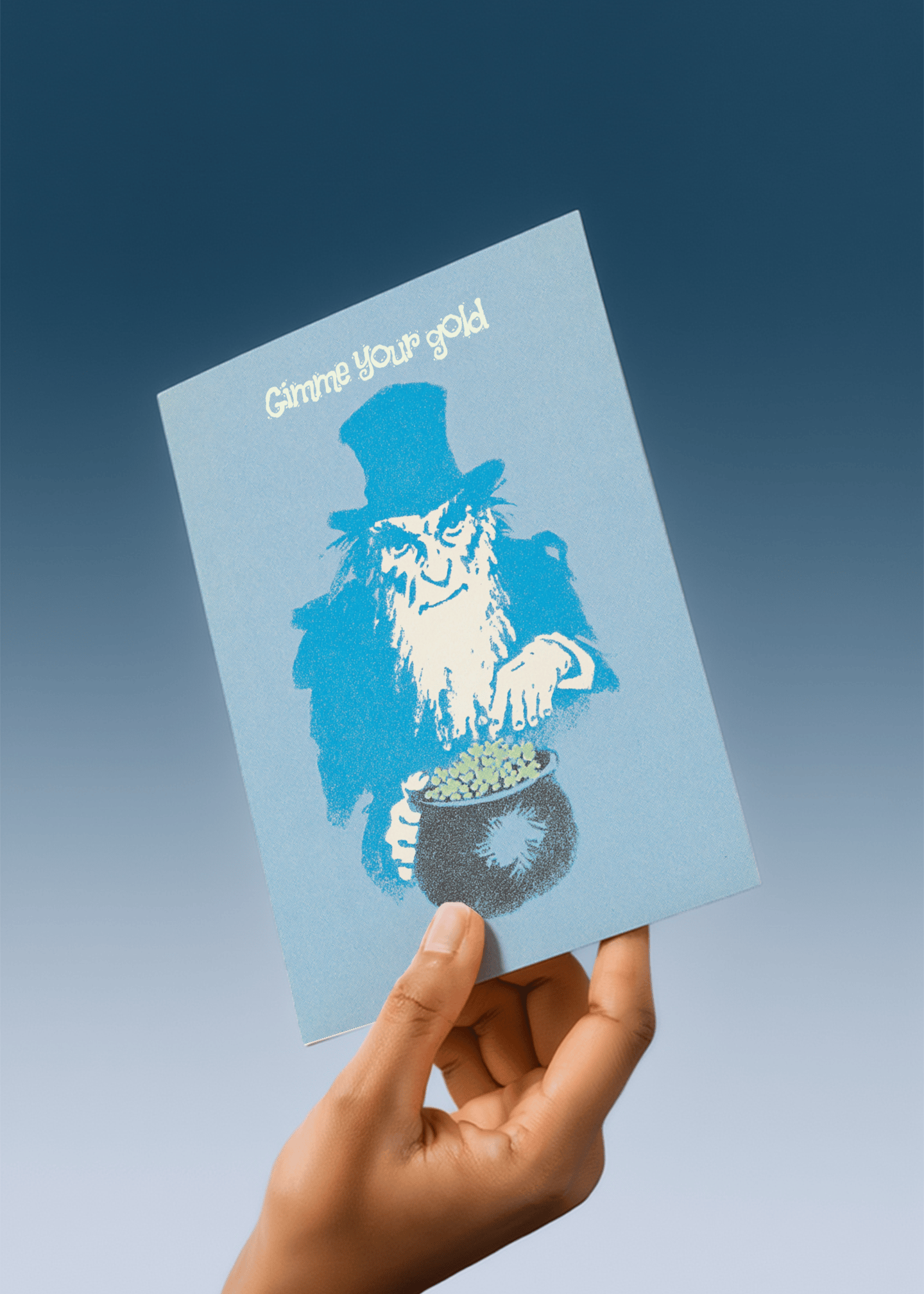 Cheeky Leprechaun Gold Card mockup 4