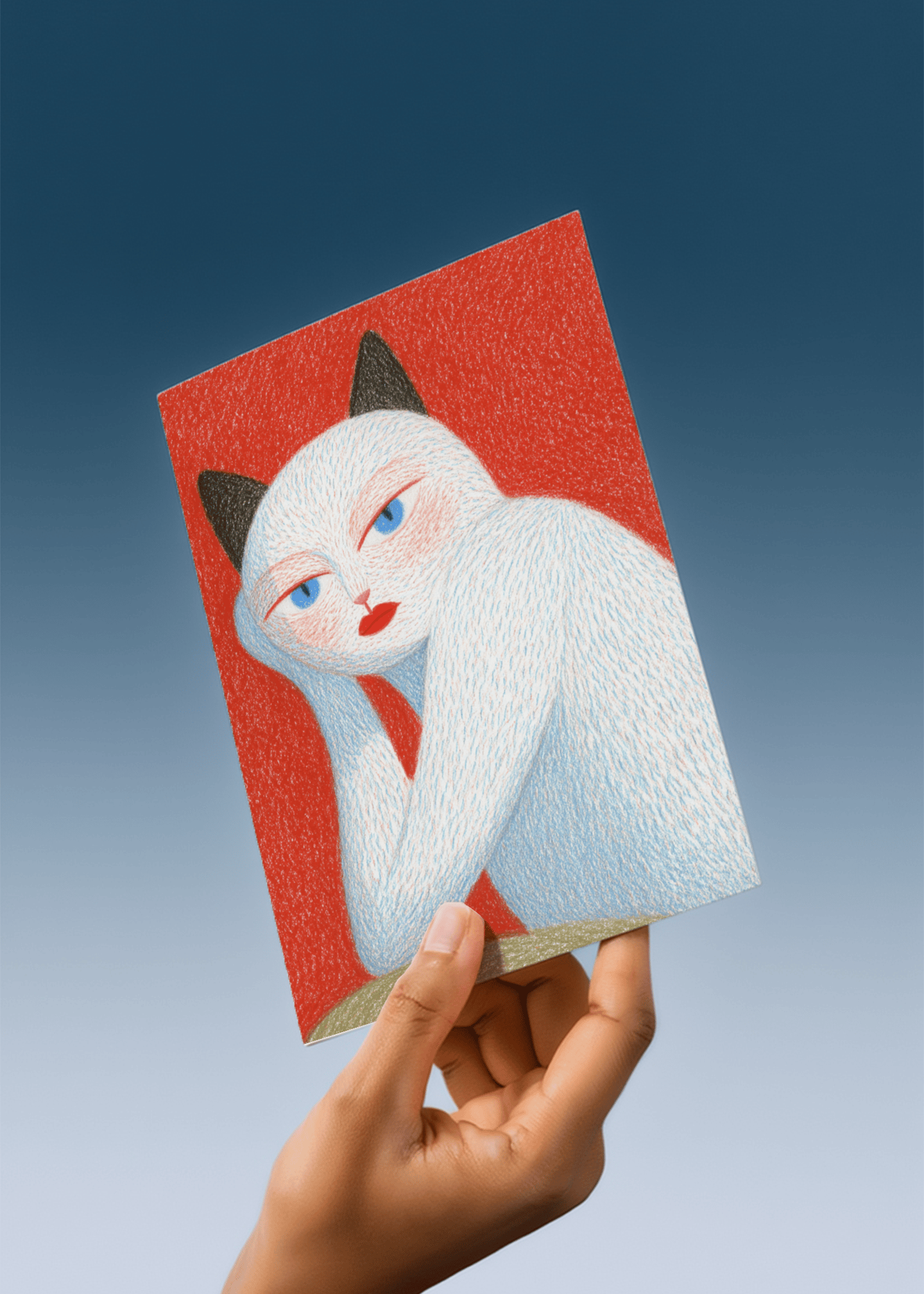 weird cat posing mockup 4