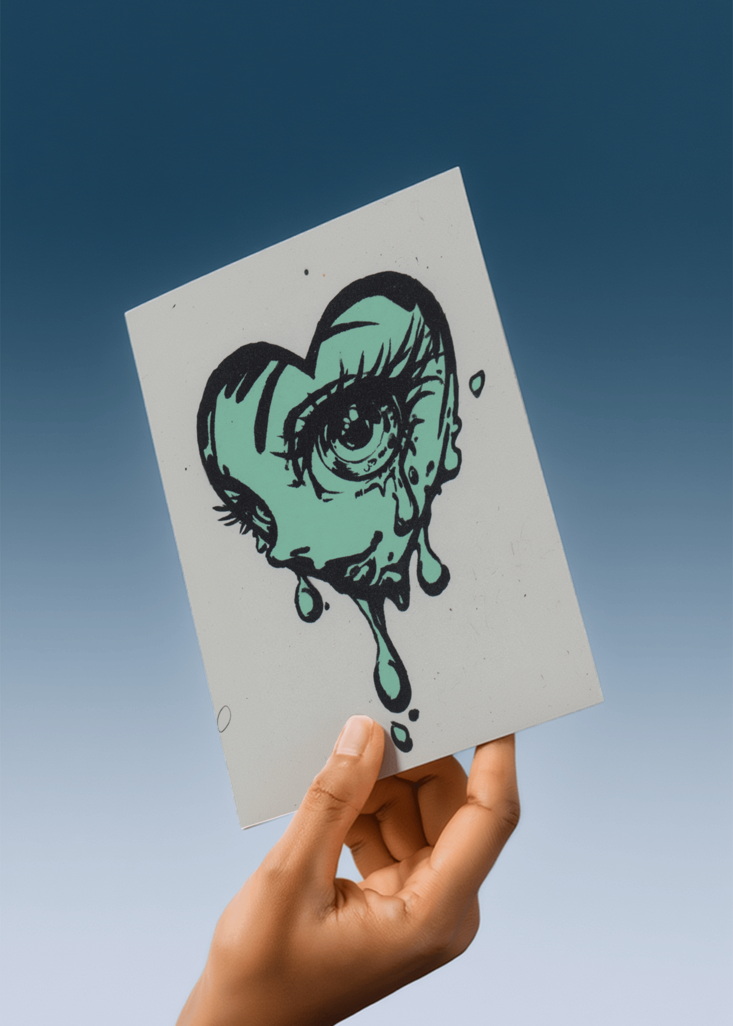 Melting Heart Art Card mockup 4