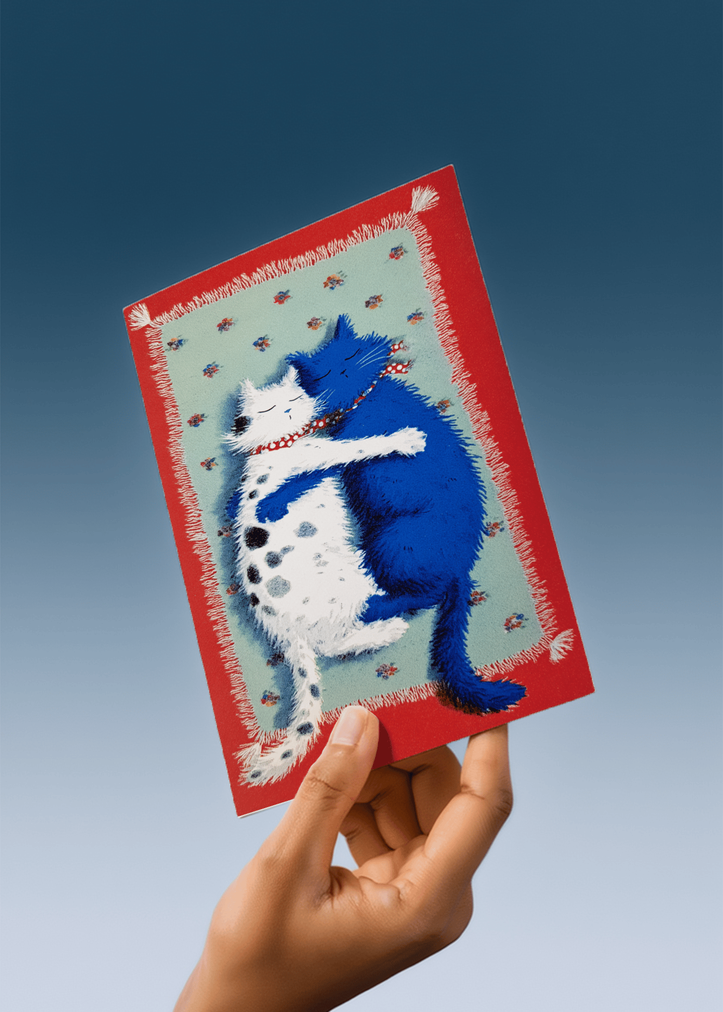 Cozy Cat Cuddles Card mockup 4
