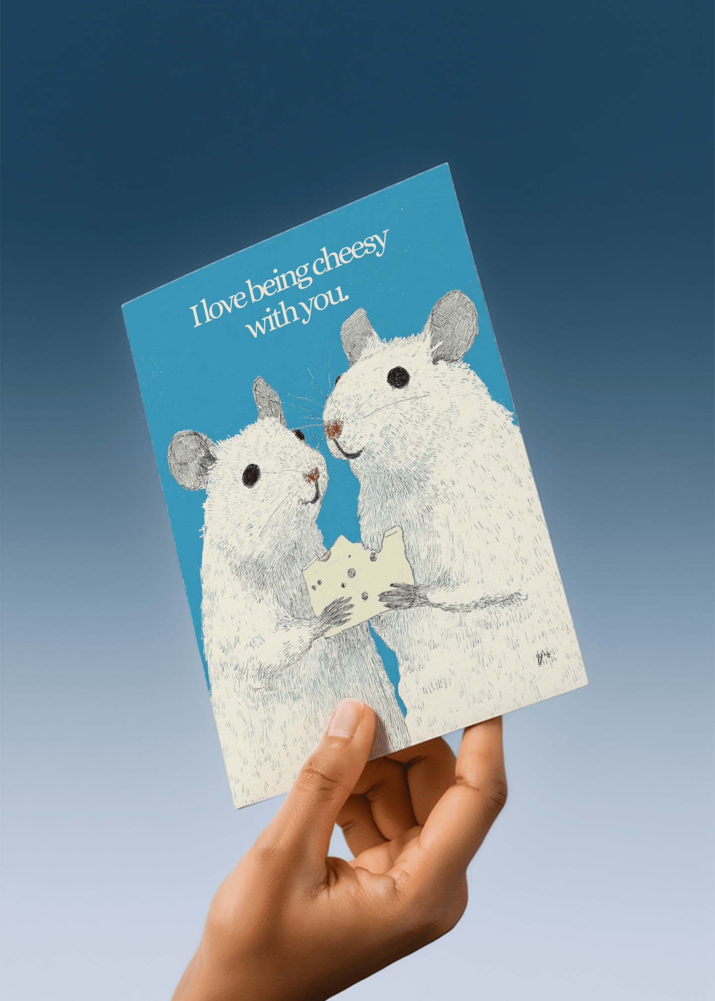 Cheesy Love Card mockup 4