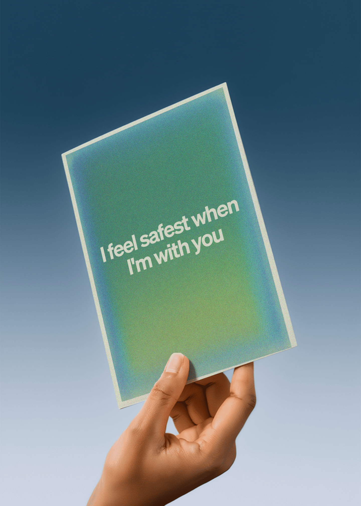 Safest With You Greeting Card mockup 4