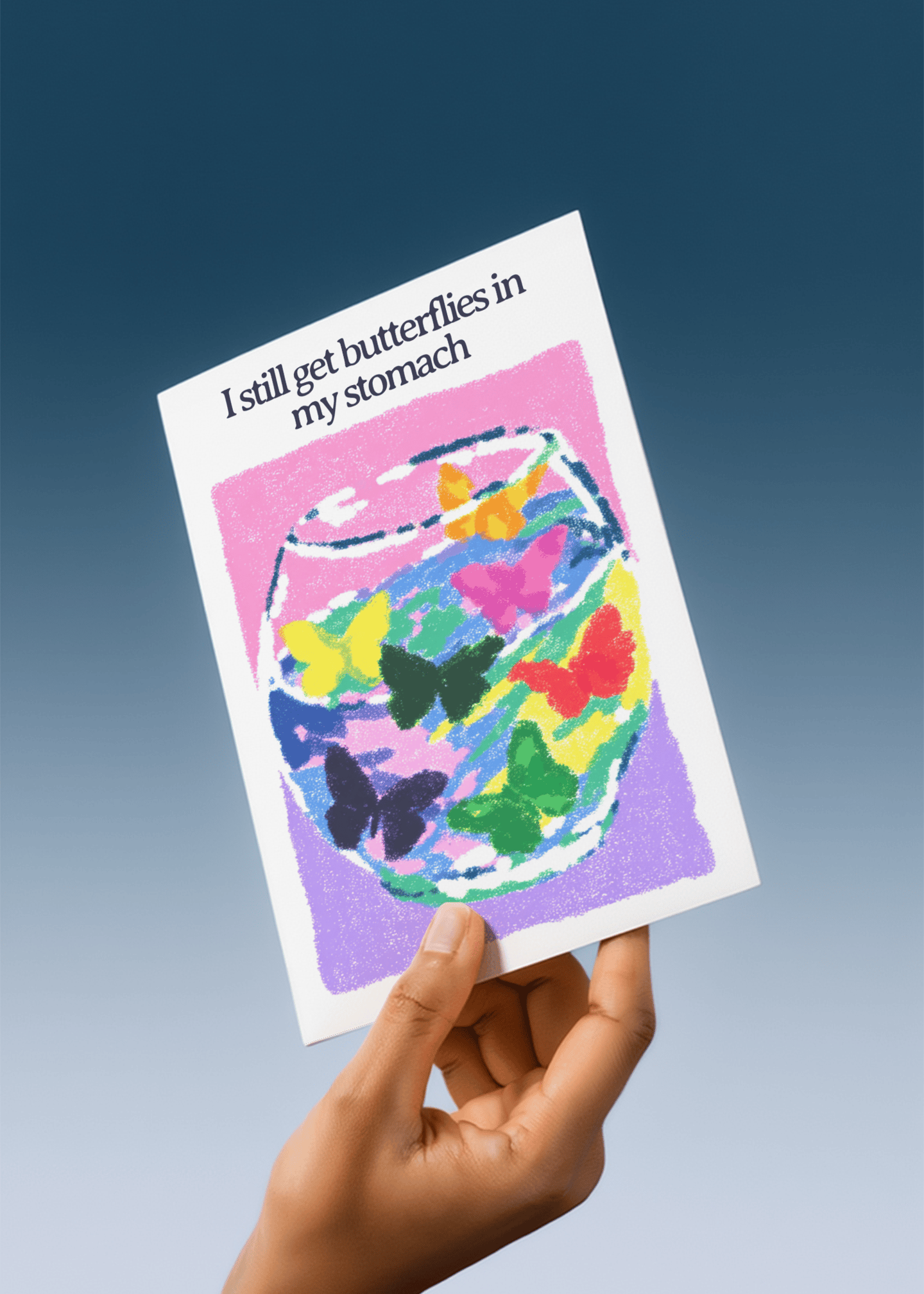 Butterflies in My Stomach Card mockup 4
