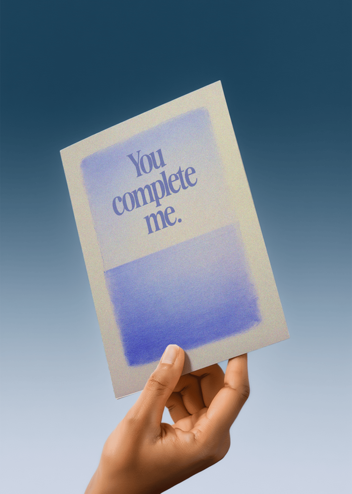 You Complete Me Card mockup 4