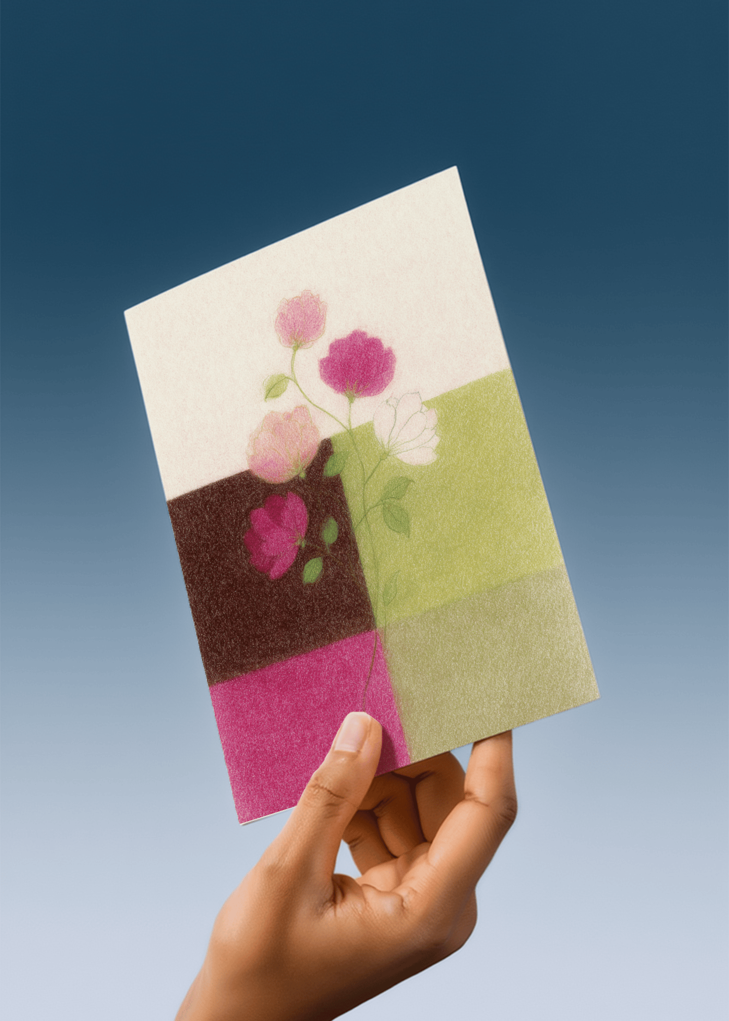 Charming Floral Elegance Card mockup 4