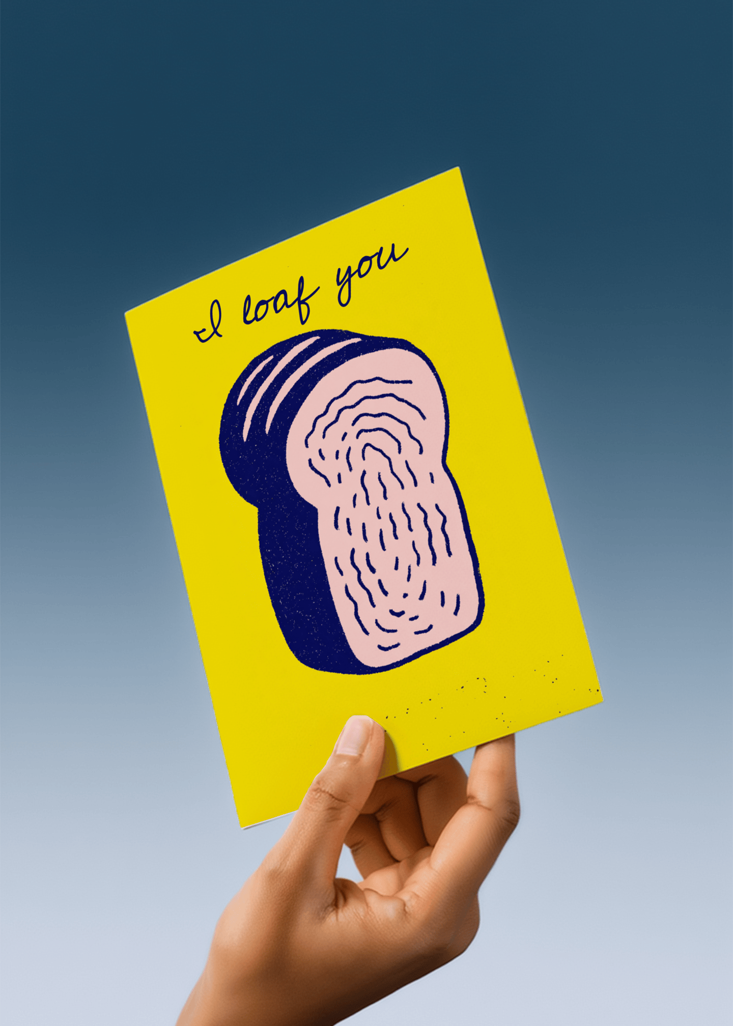 I Loaf You - Cute Bread Pun Card mockup 4