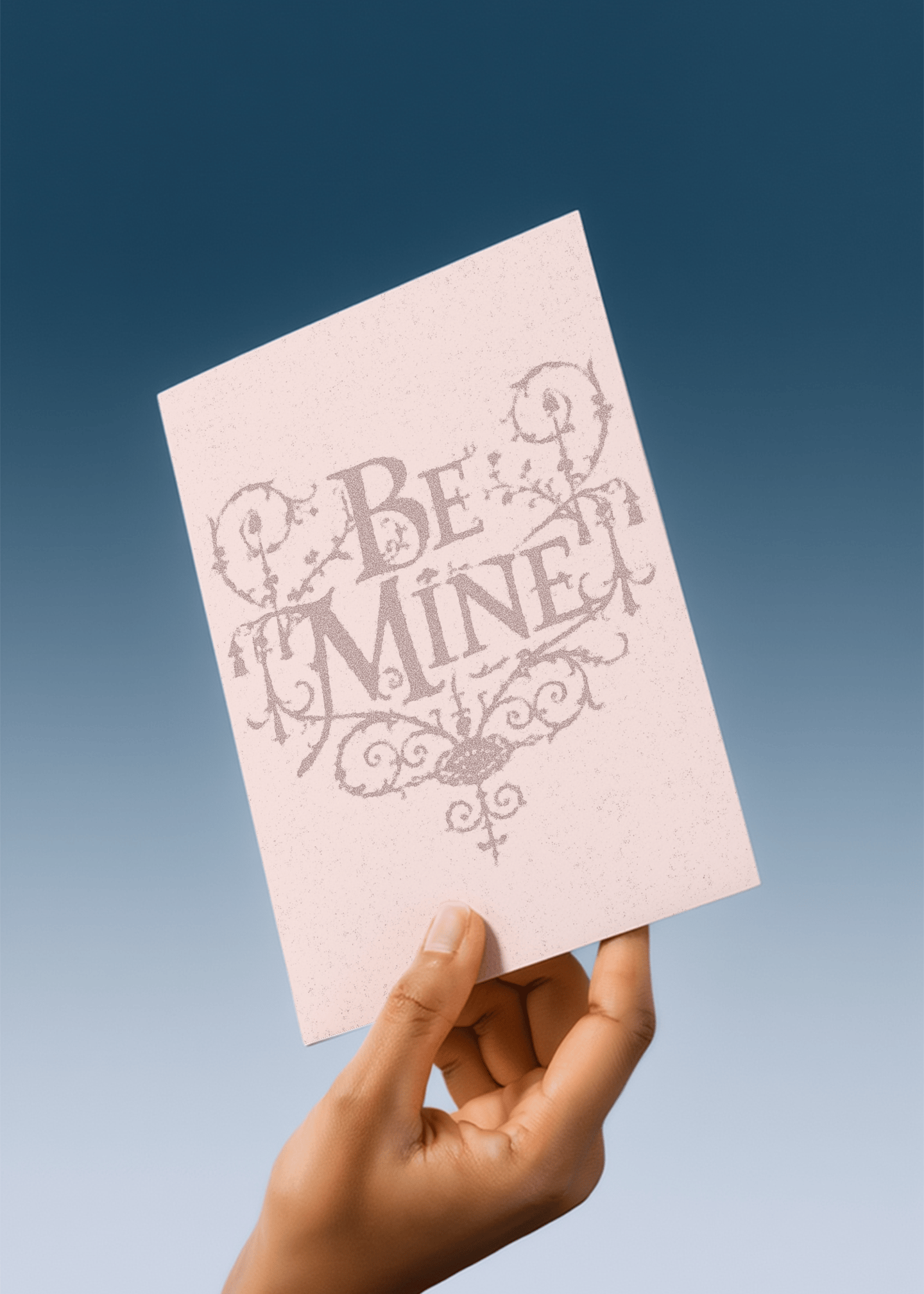 Be Mine Romantic Card mockup 4