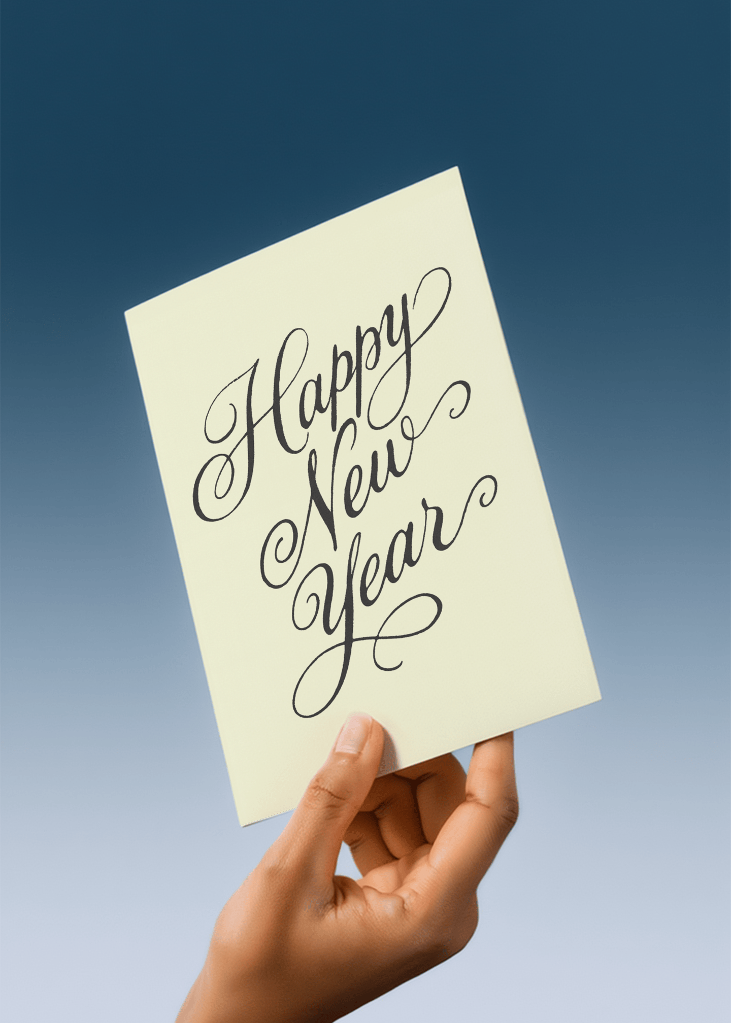 Elegant Happy New Year Card mockup 4