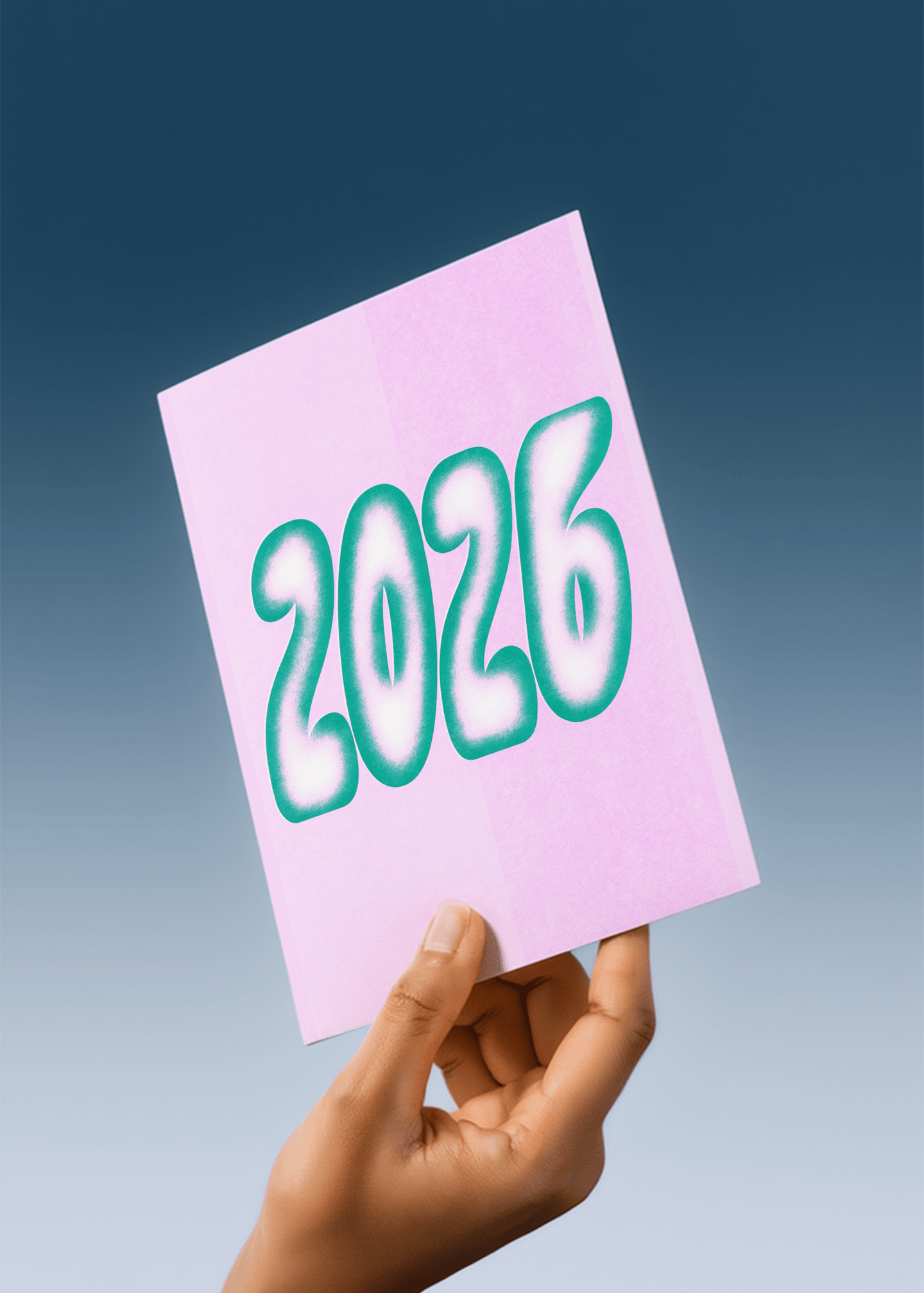 Welcome 2026 Celebration Card mockup 4