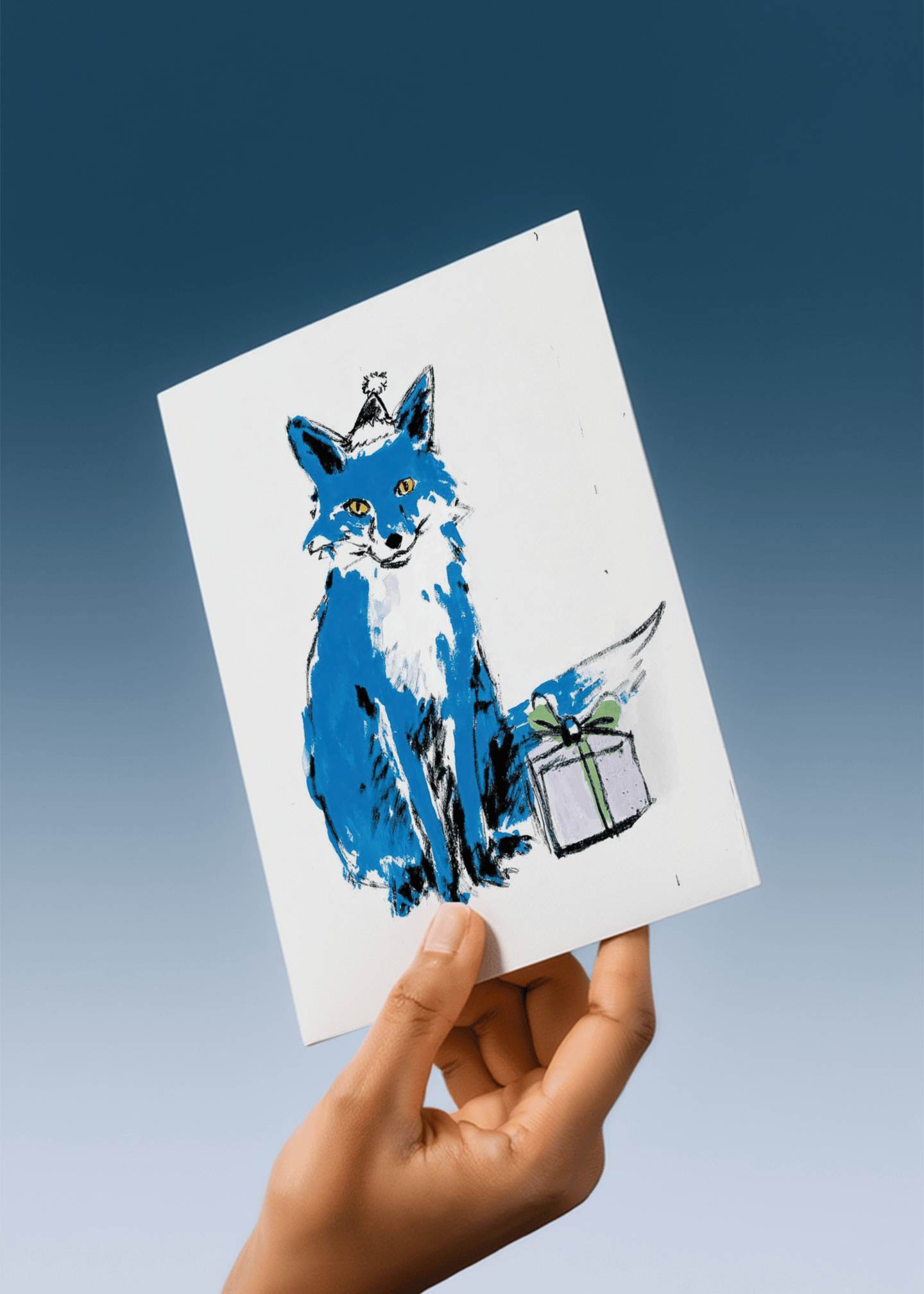 Blue Fox Birthday Cheer mockup 4