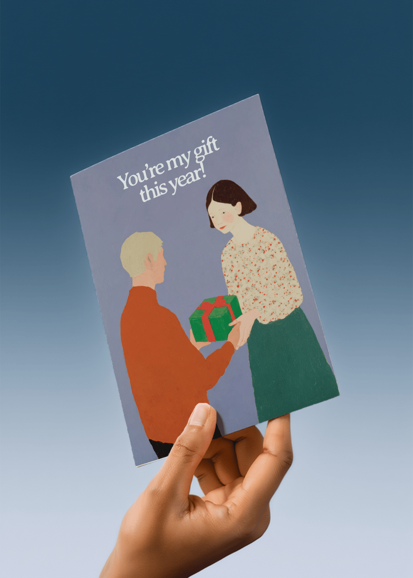You're My Gift Greeting Card mockup 4