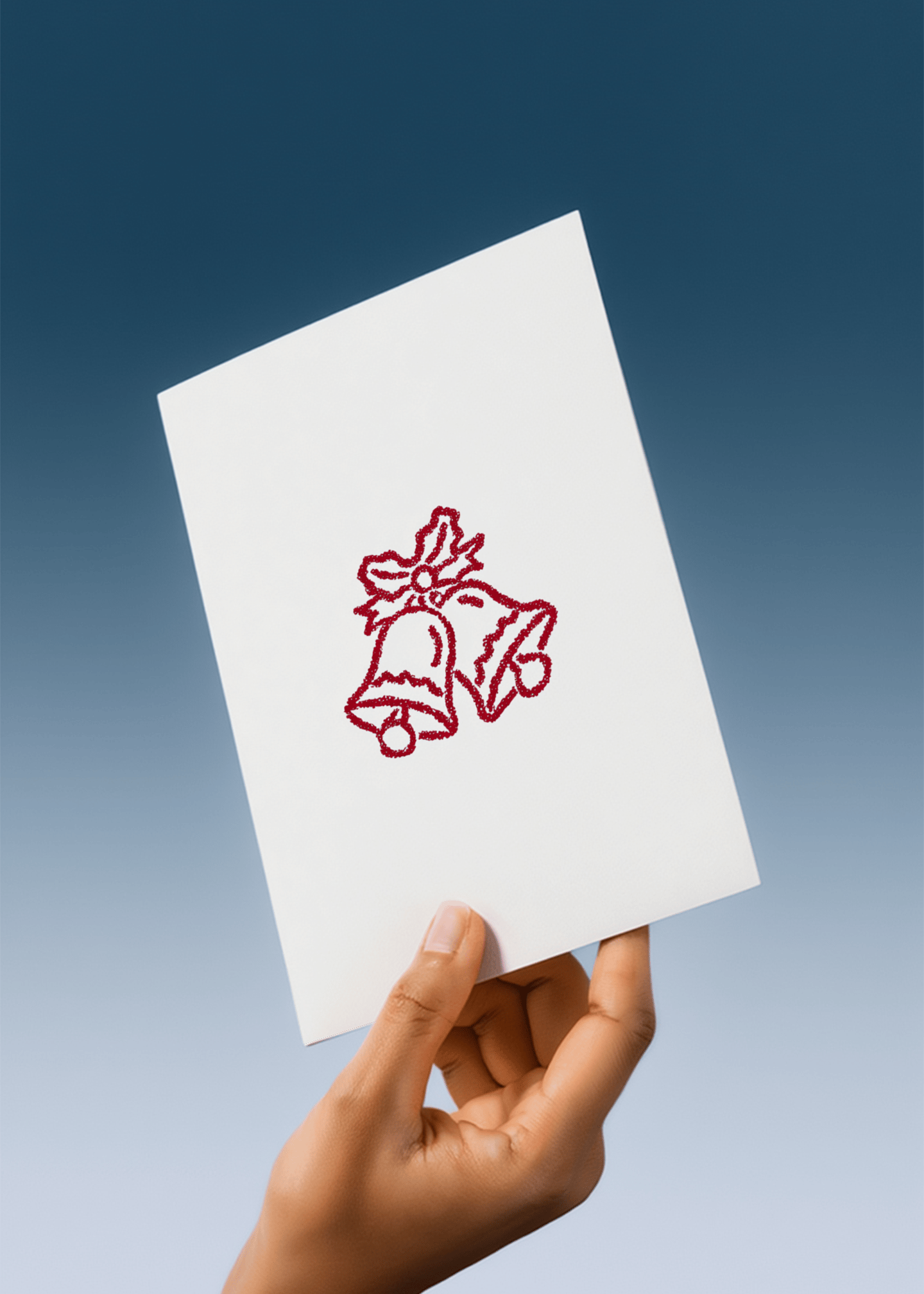 Festive Holiday Bells Card mockup 4