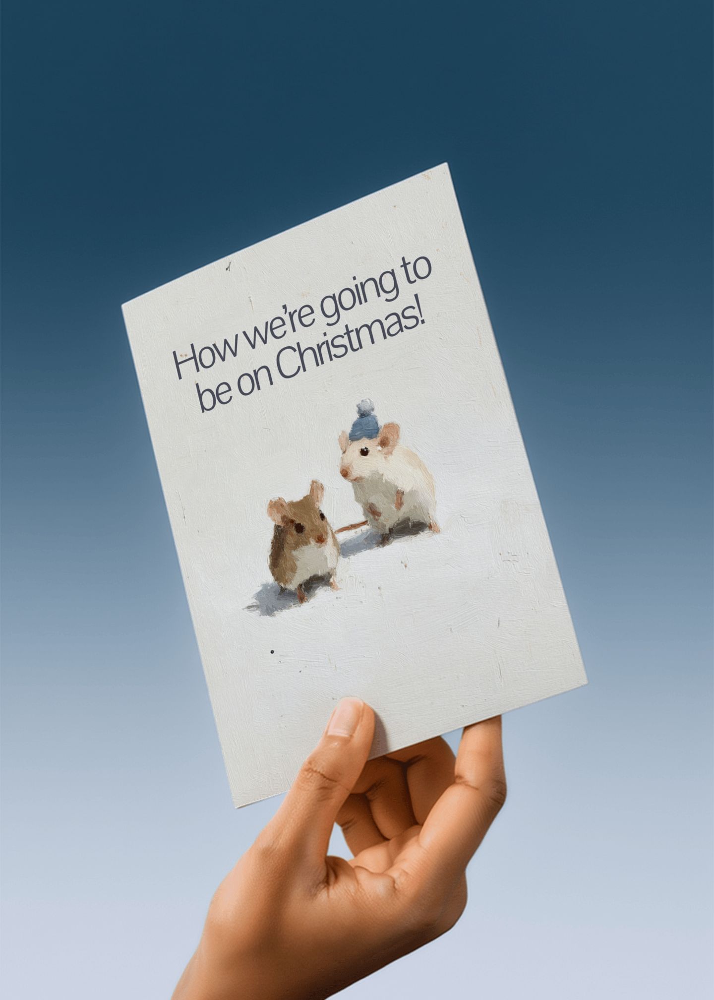 Playful Mice Christmas Card mockup 4