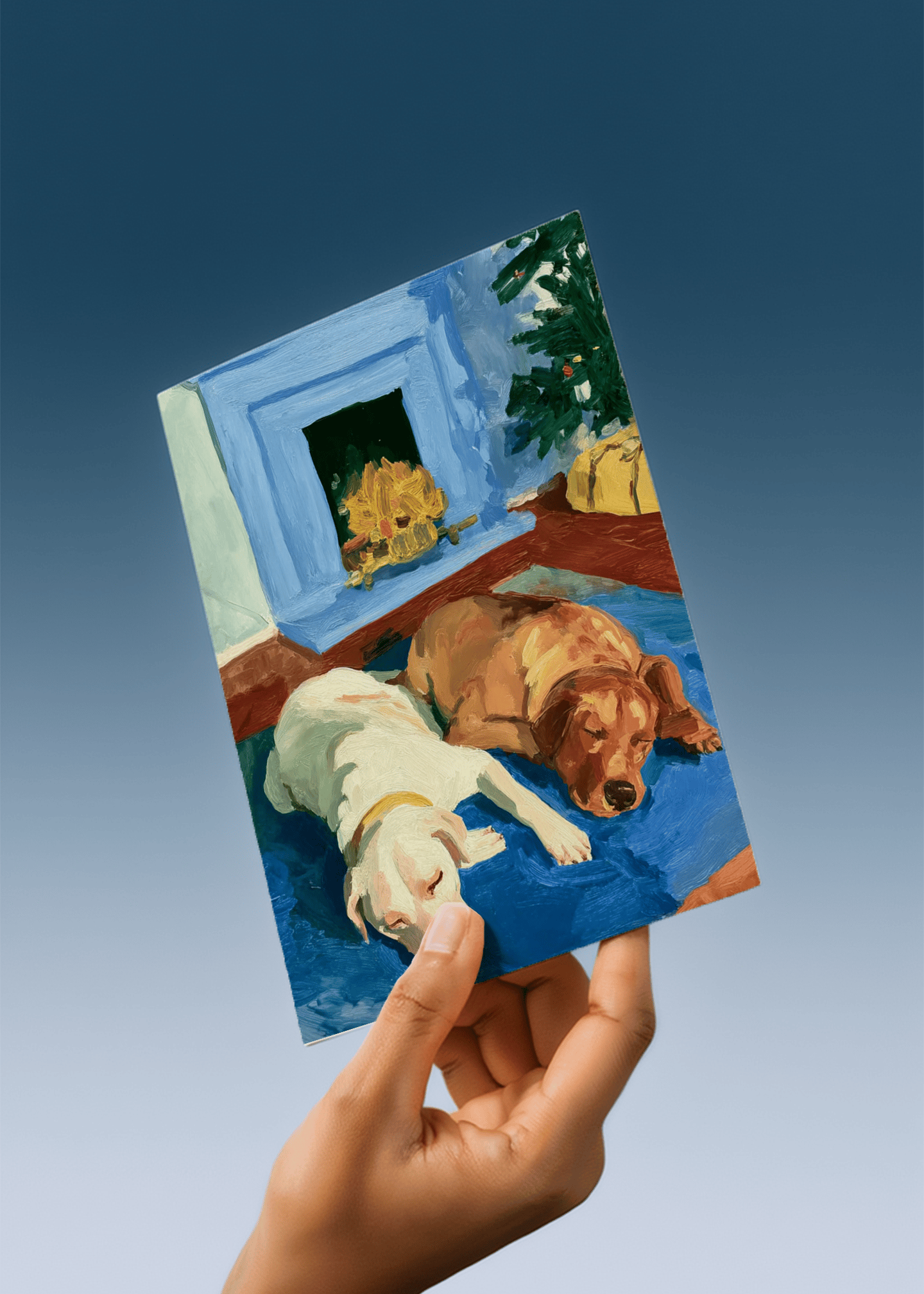 Cozy Canine Christmas Holiday Card mockup 4