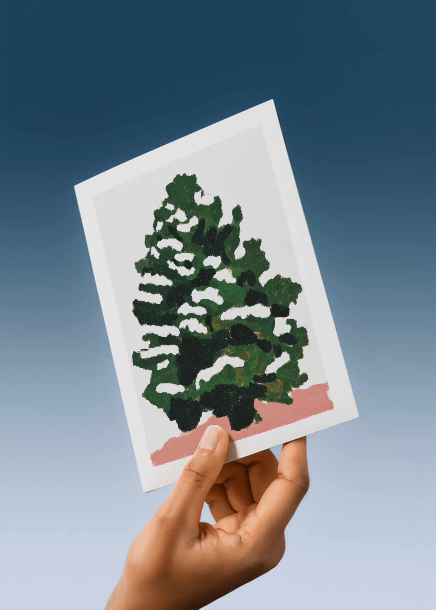 Winter Wonderland Tree Card mockup 3