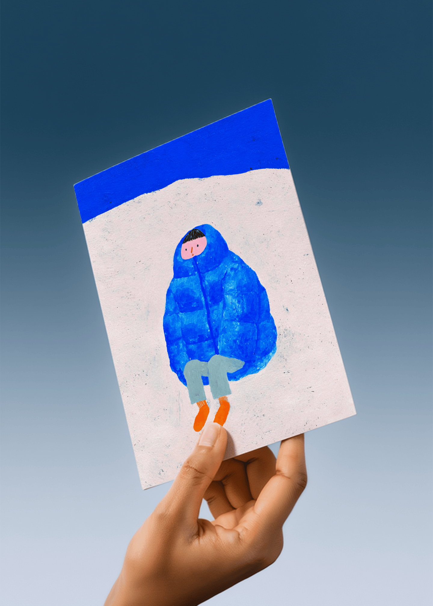 Cozy Winter Vibes Greeting Card mockup 4