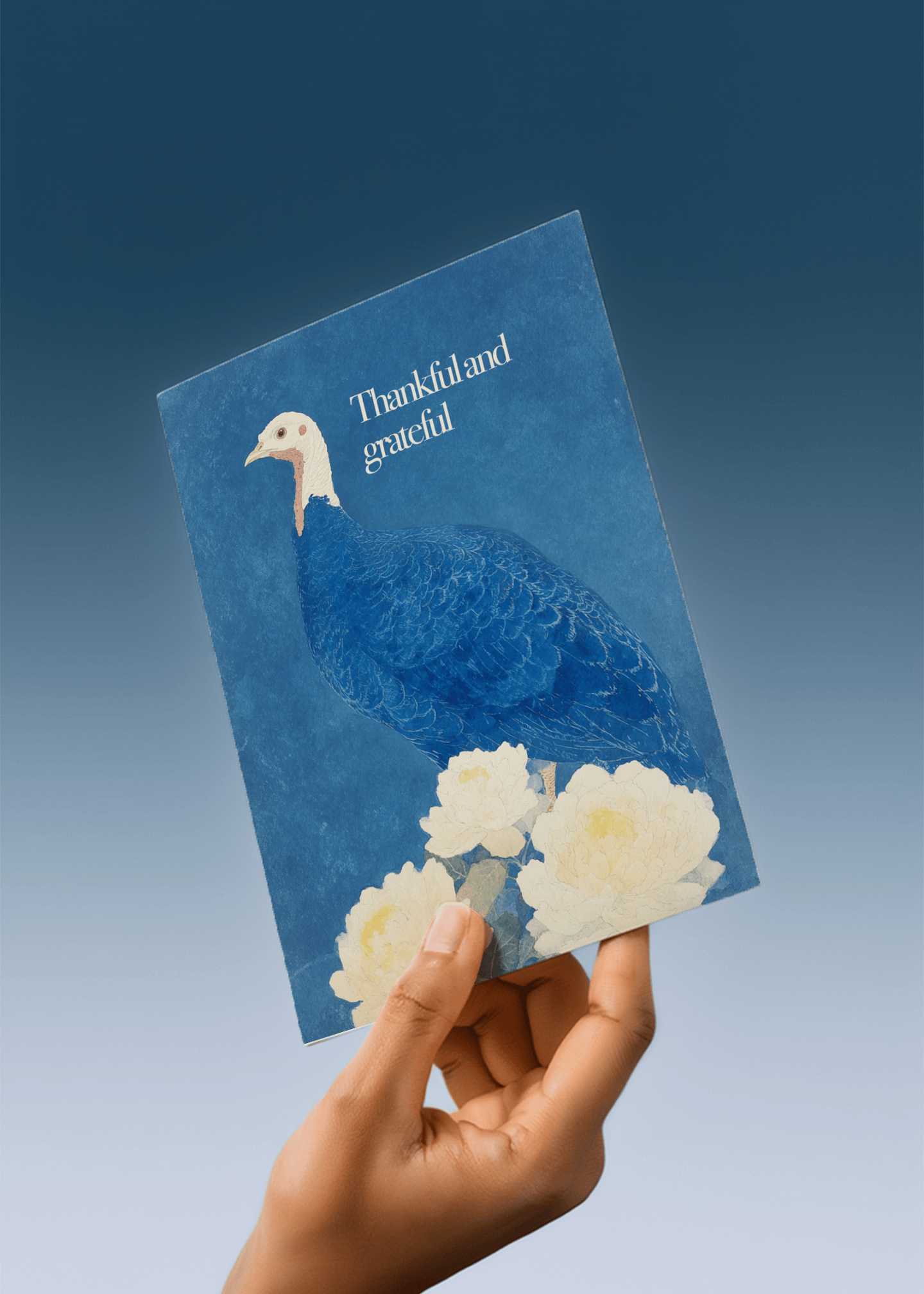 Grateful Turkey Greeting Card mockup 4