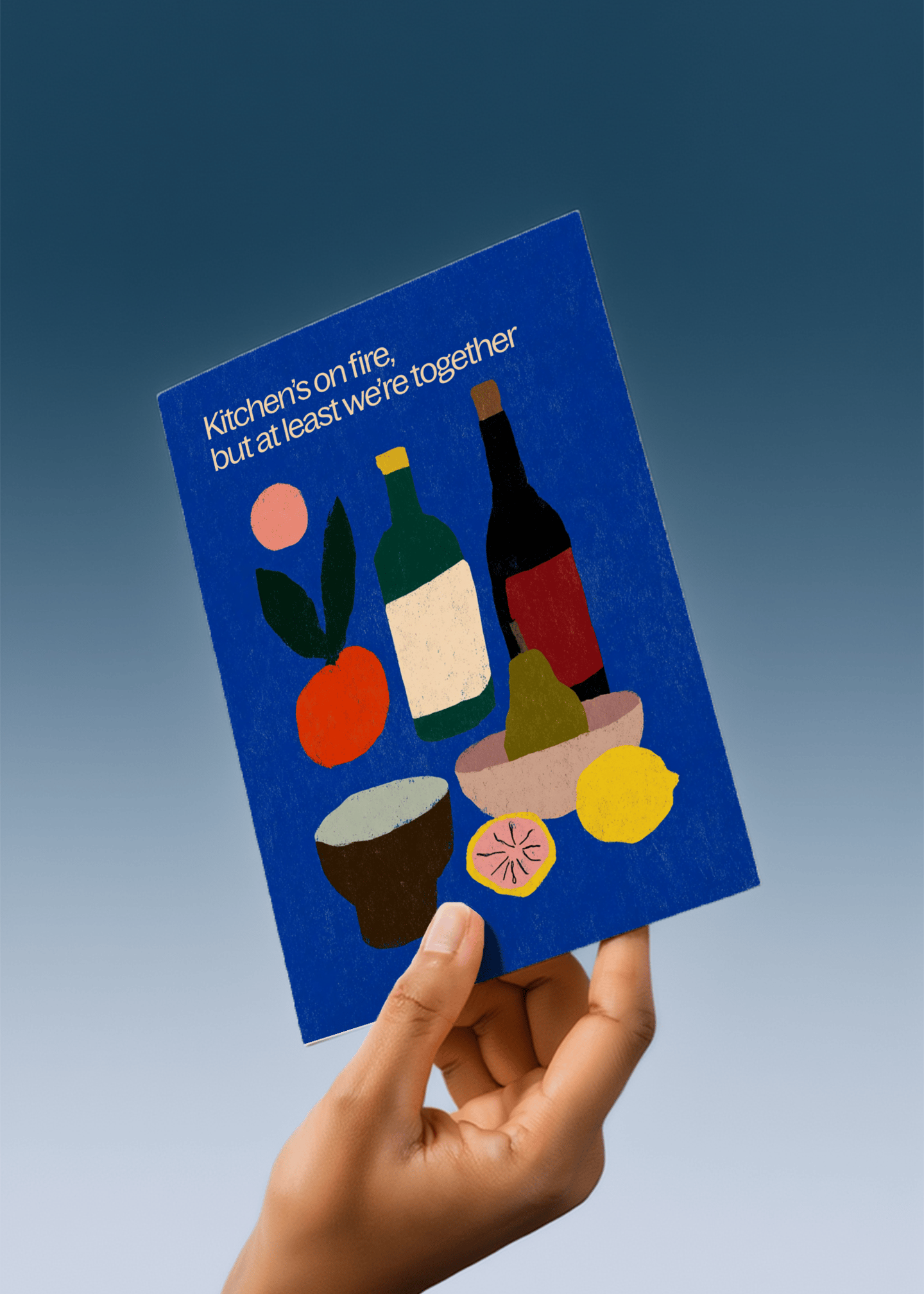 Kitchen Chaos Love Card mockup 4