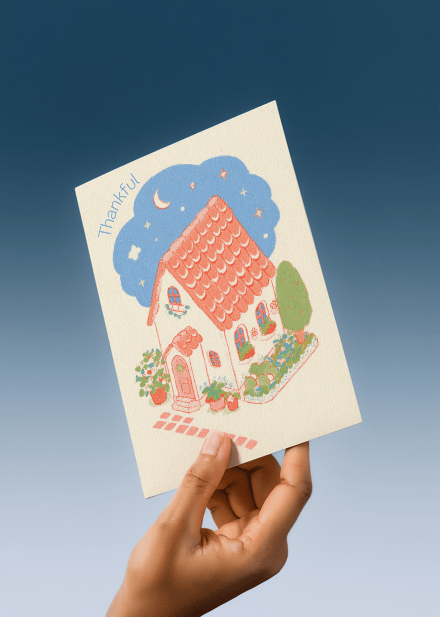Charming Cottage Thank You Card mockup 4