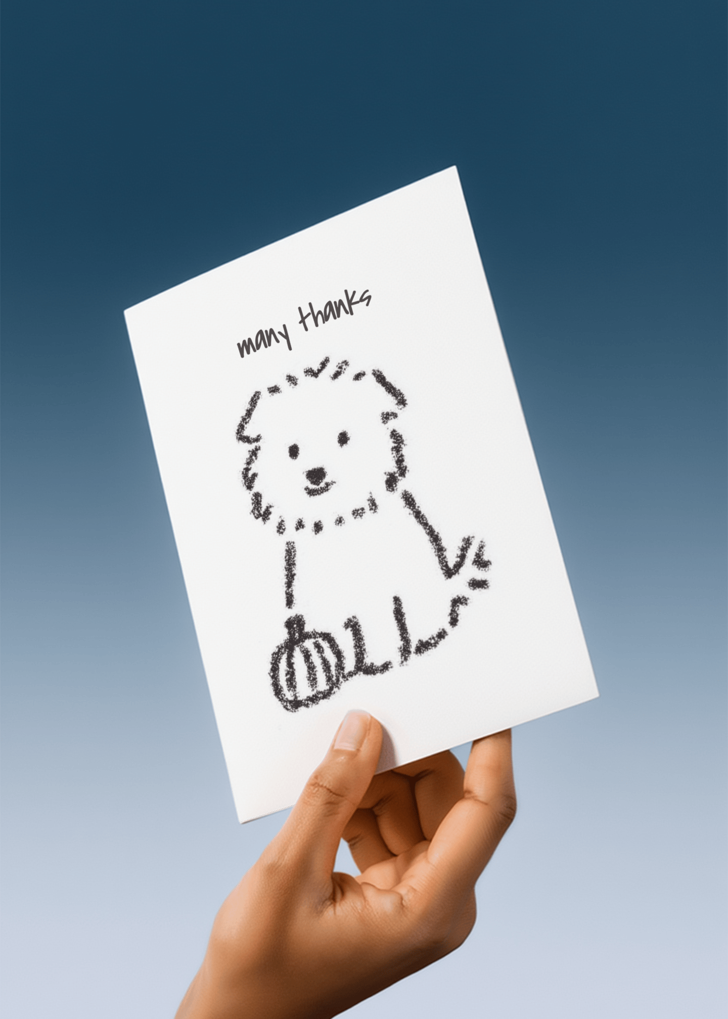 Cute Puppy Thank You Card mockup 4