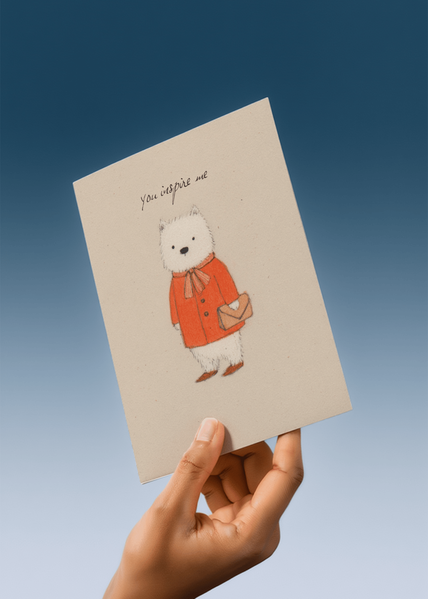 Inspiring Bear Greeting Card mockup 4