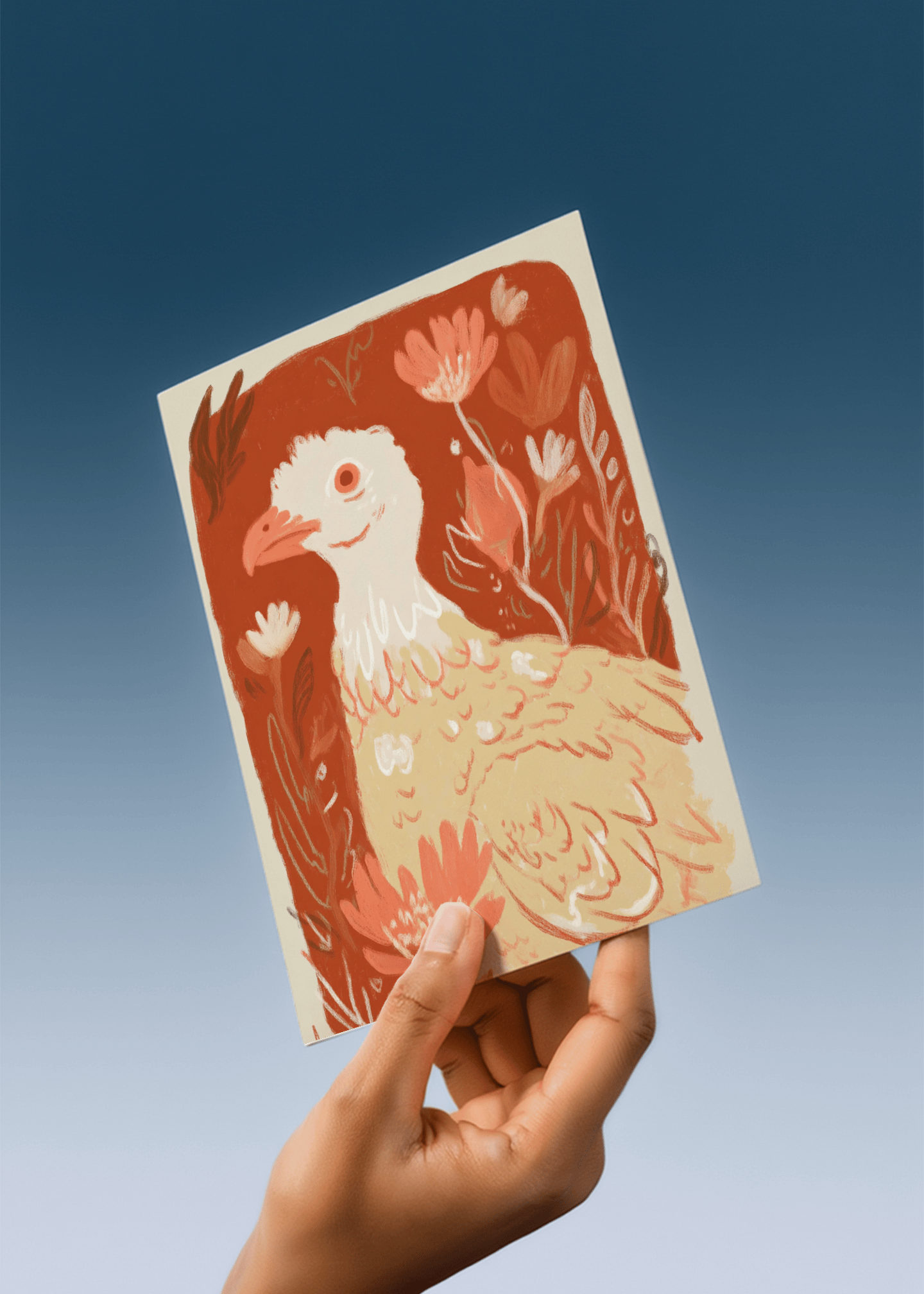 Whimsical Turkey Greeting Card mockup 4