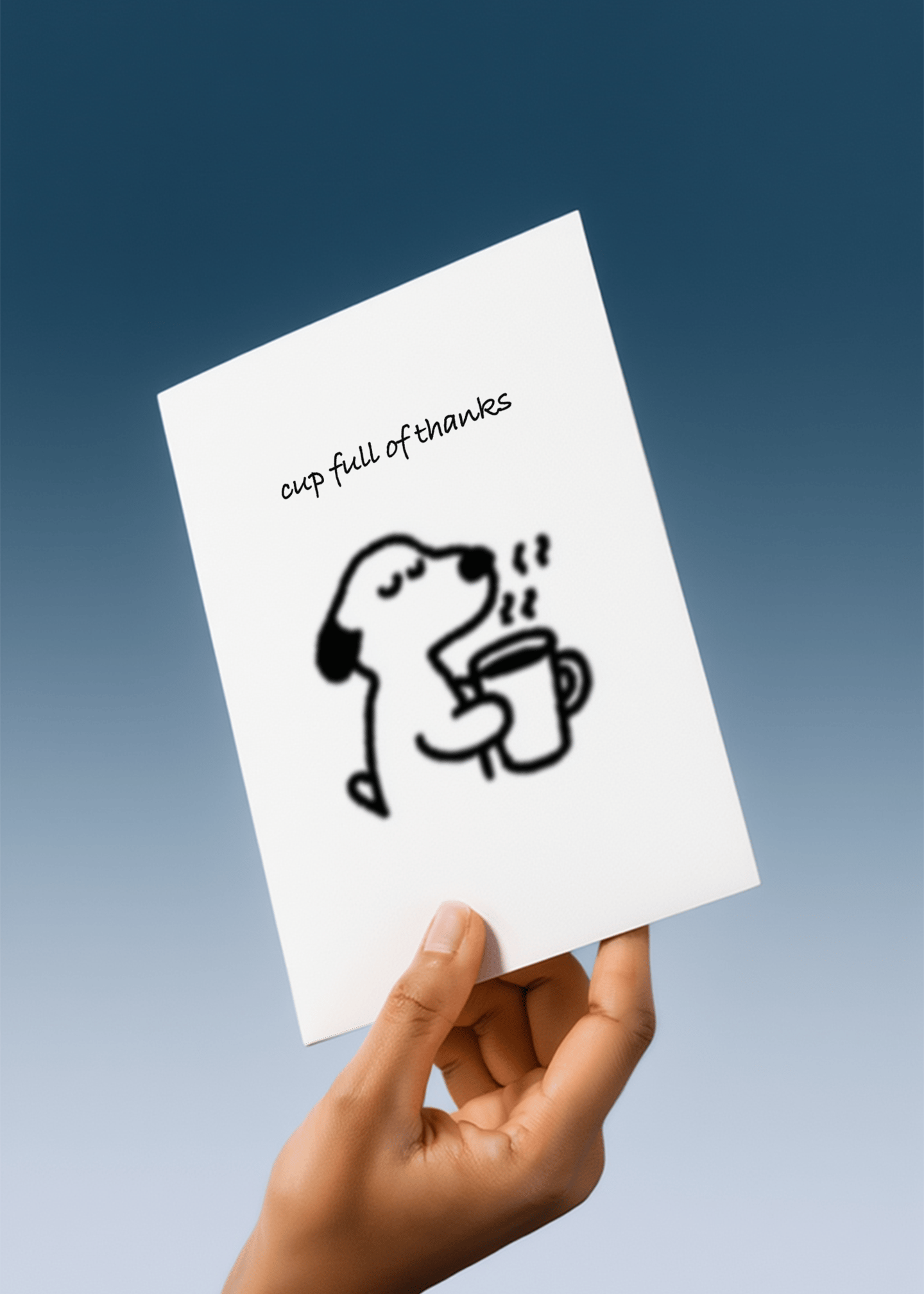 Cup Full of Thanks Card mockup 4
