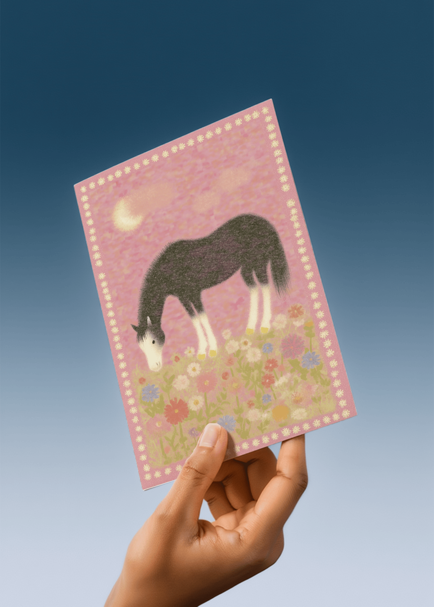 Pastel Horse Floral Serenity mockup 4