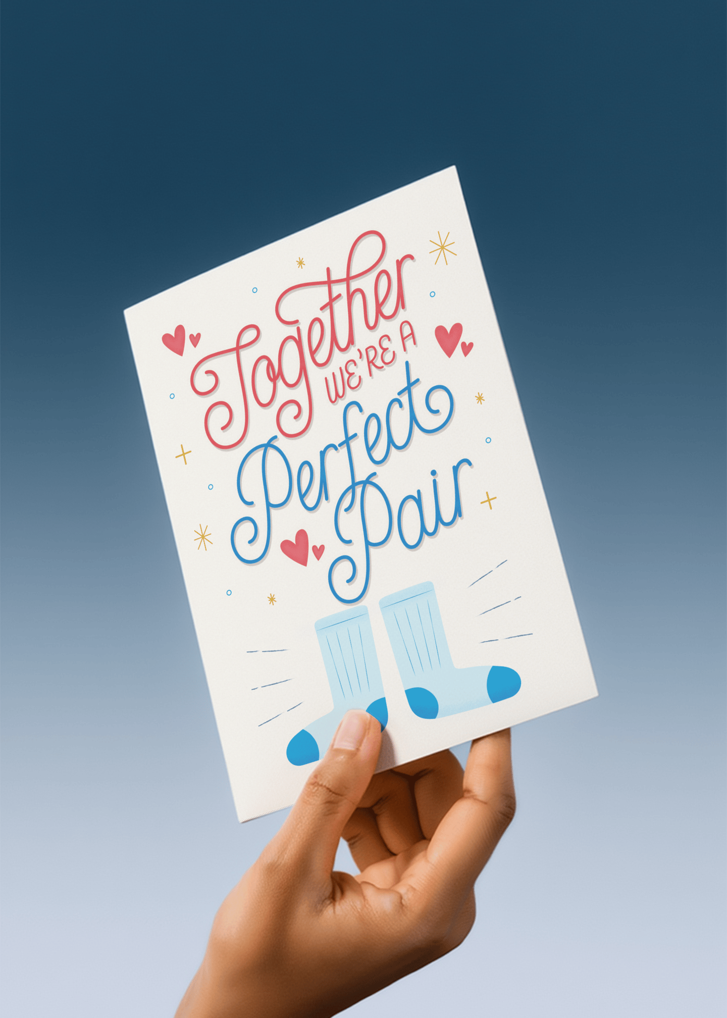 Perfect Pair Love Card mockup 4