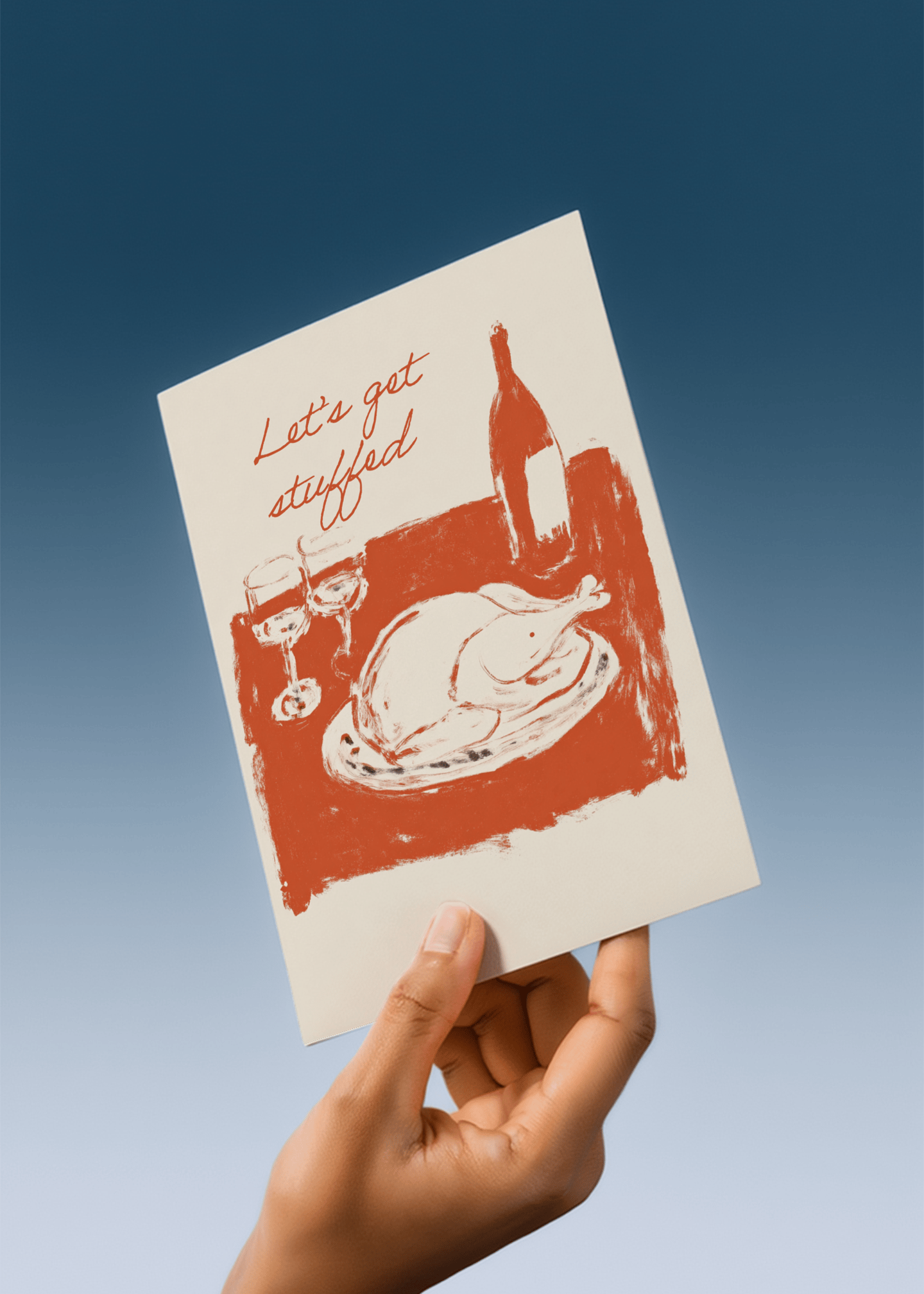 Festive Feast Fun Card mockup 3