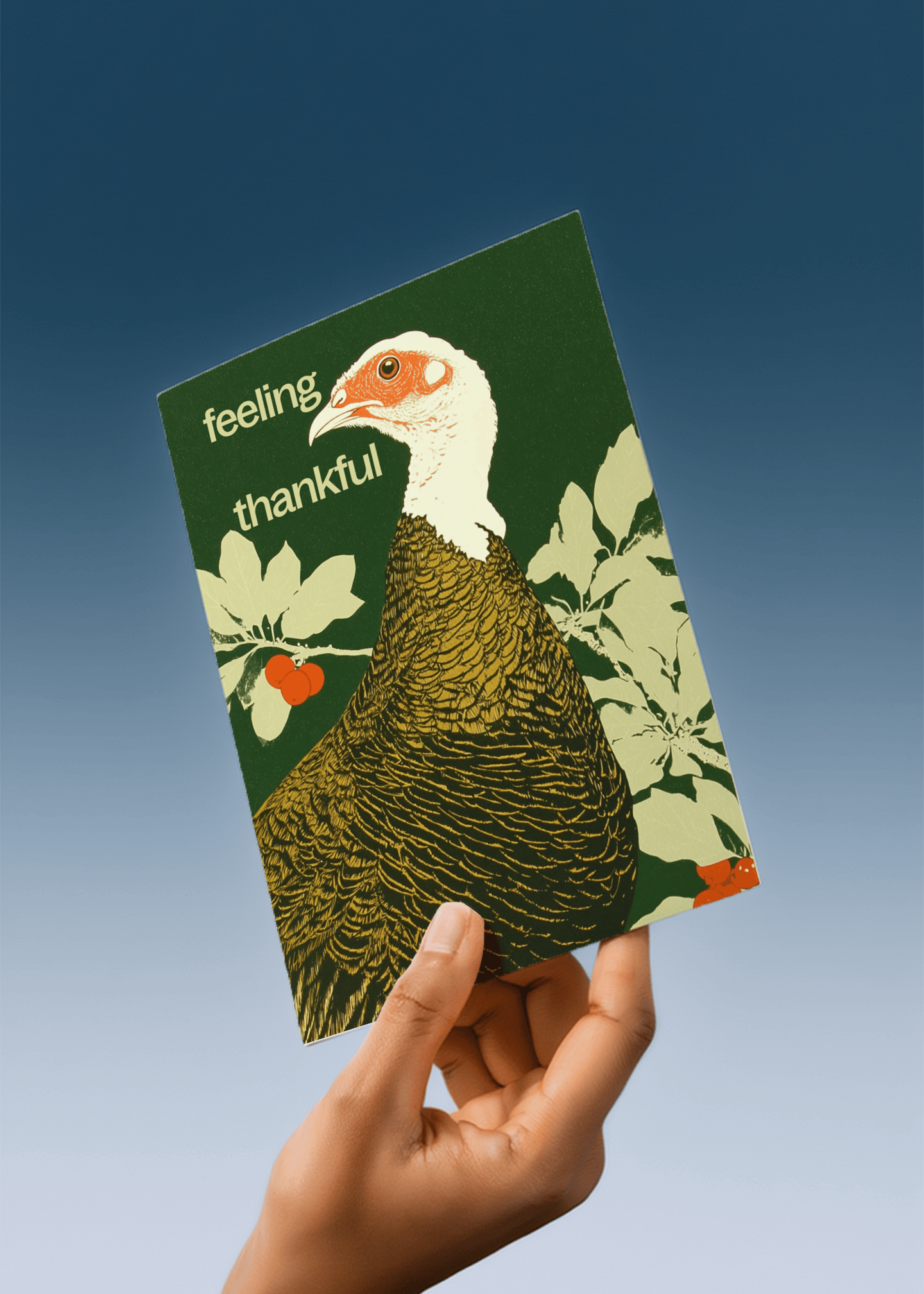 Feeling Thankful Turkey Card mockup 4