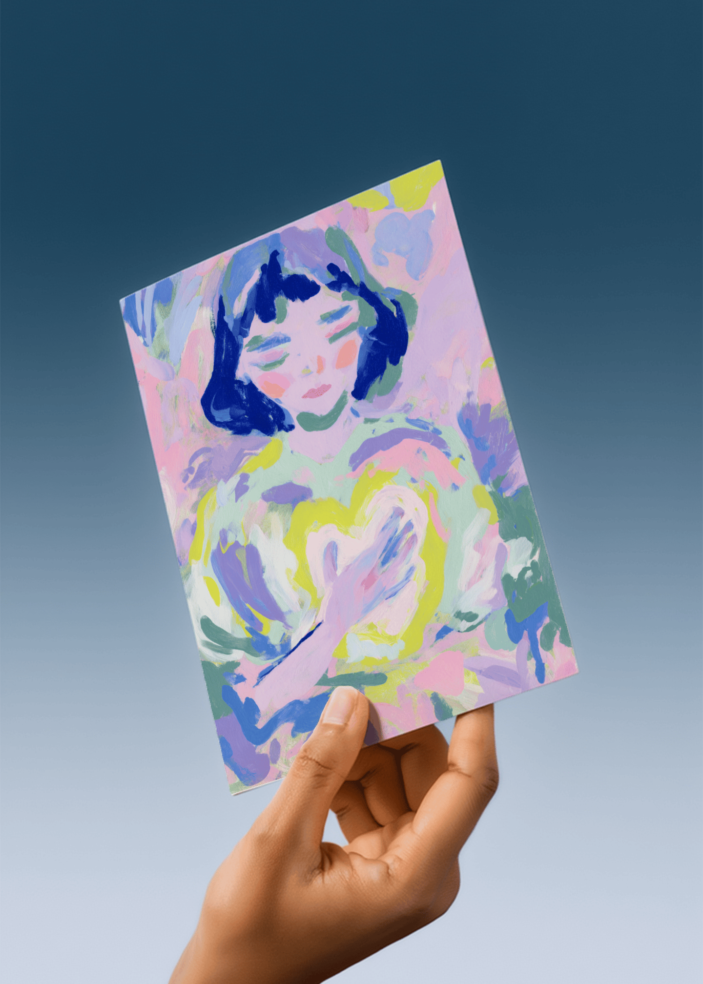 Abstract Heartfelt Art Card mockup 3