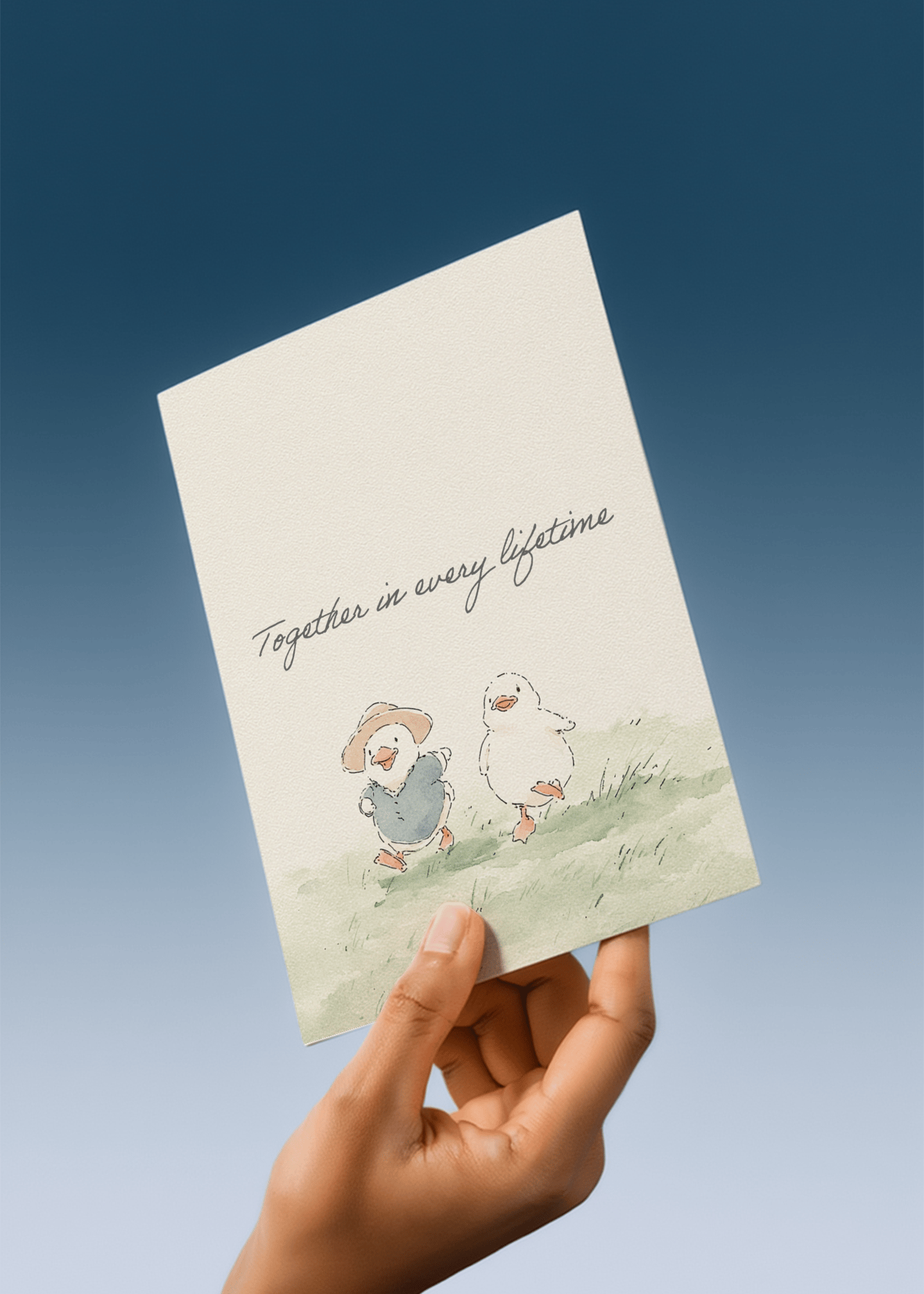 Eternal Companionship Duck Card mockup 4