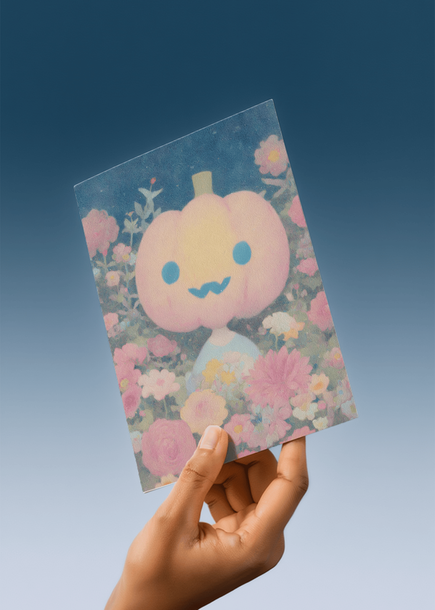 Pumpkin Delight Among Blossoms mockup 4