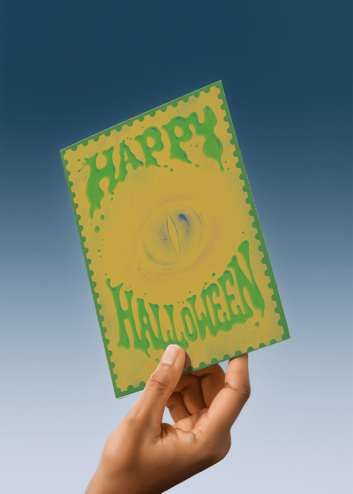 Spooky Eye Halloween Card mockup 4