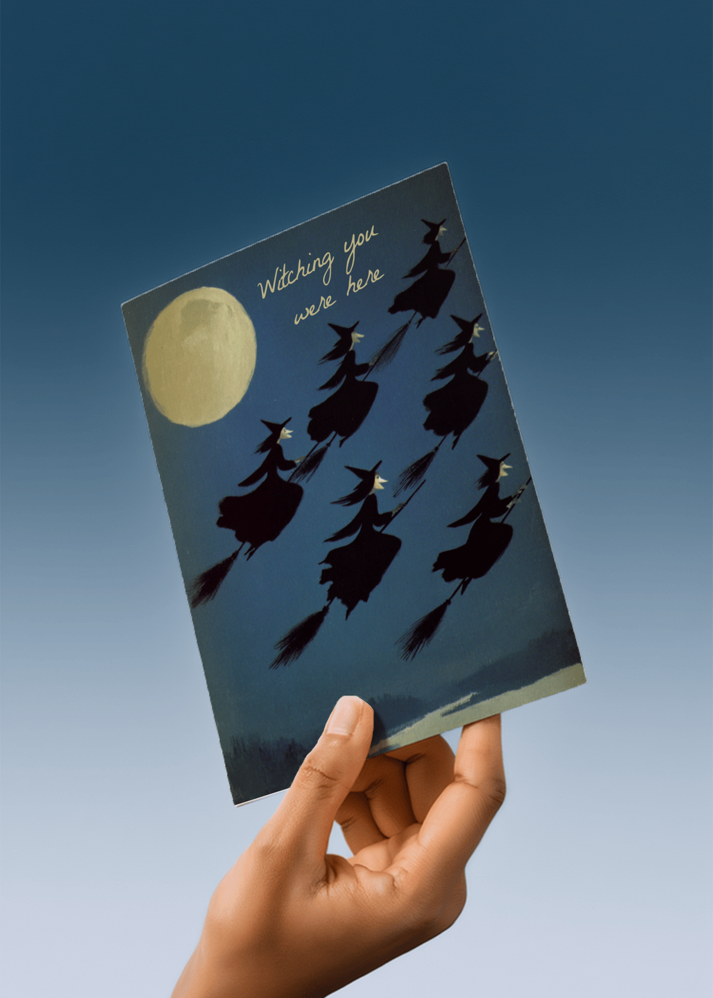 Witching You Were Here Card mockup 4