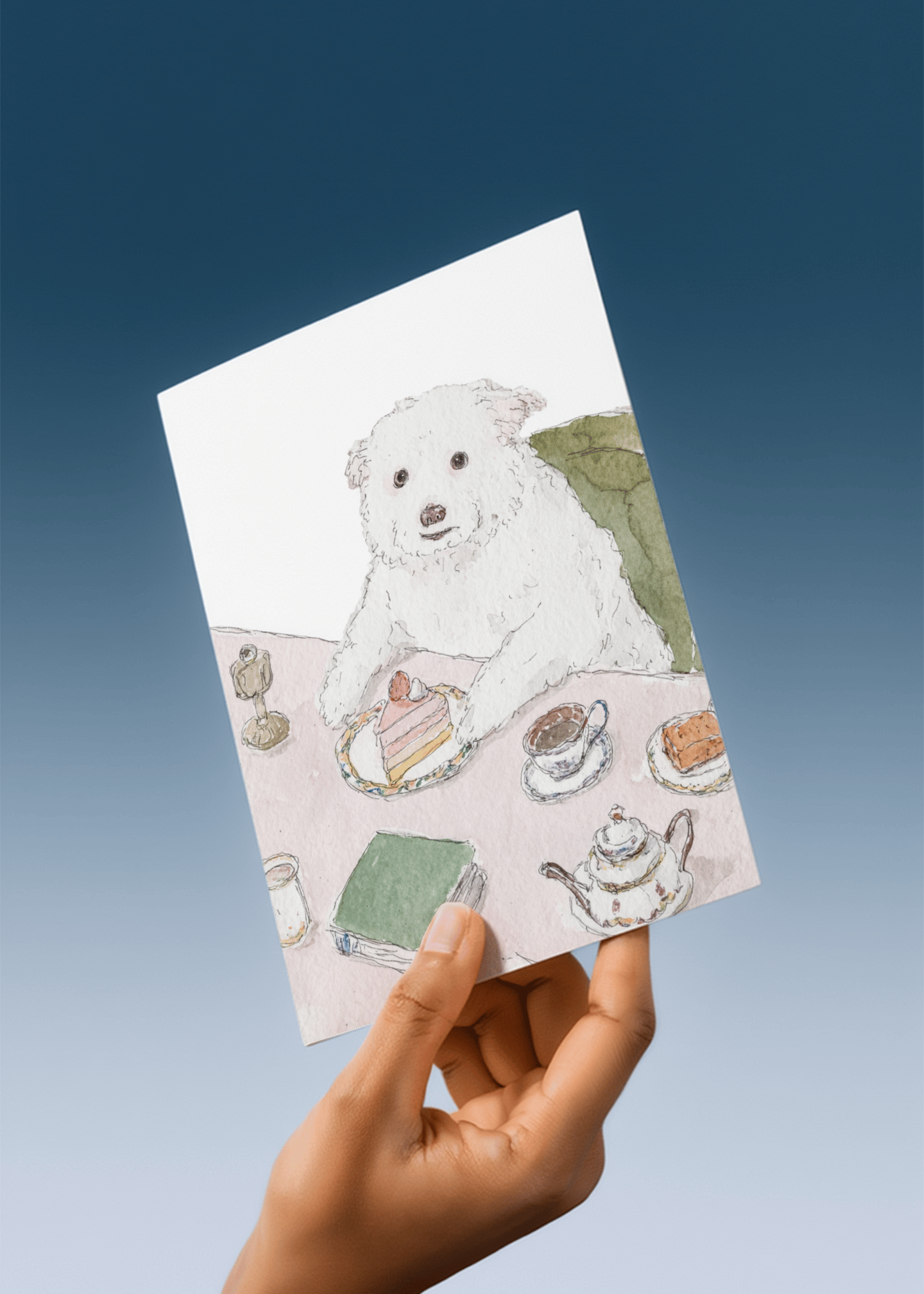 Paws & Pastries Celebration Card mockup 4