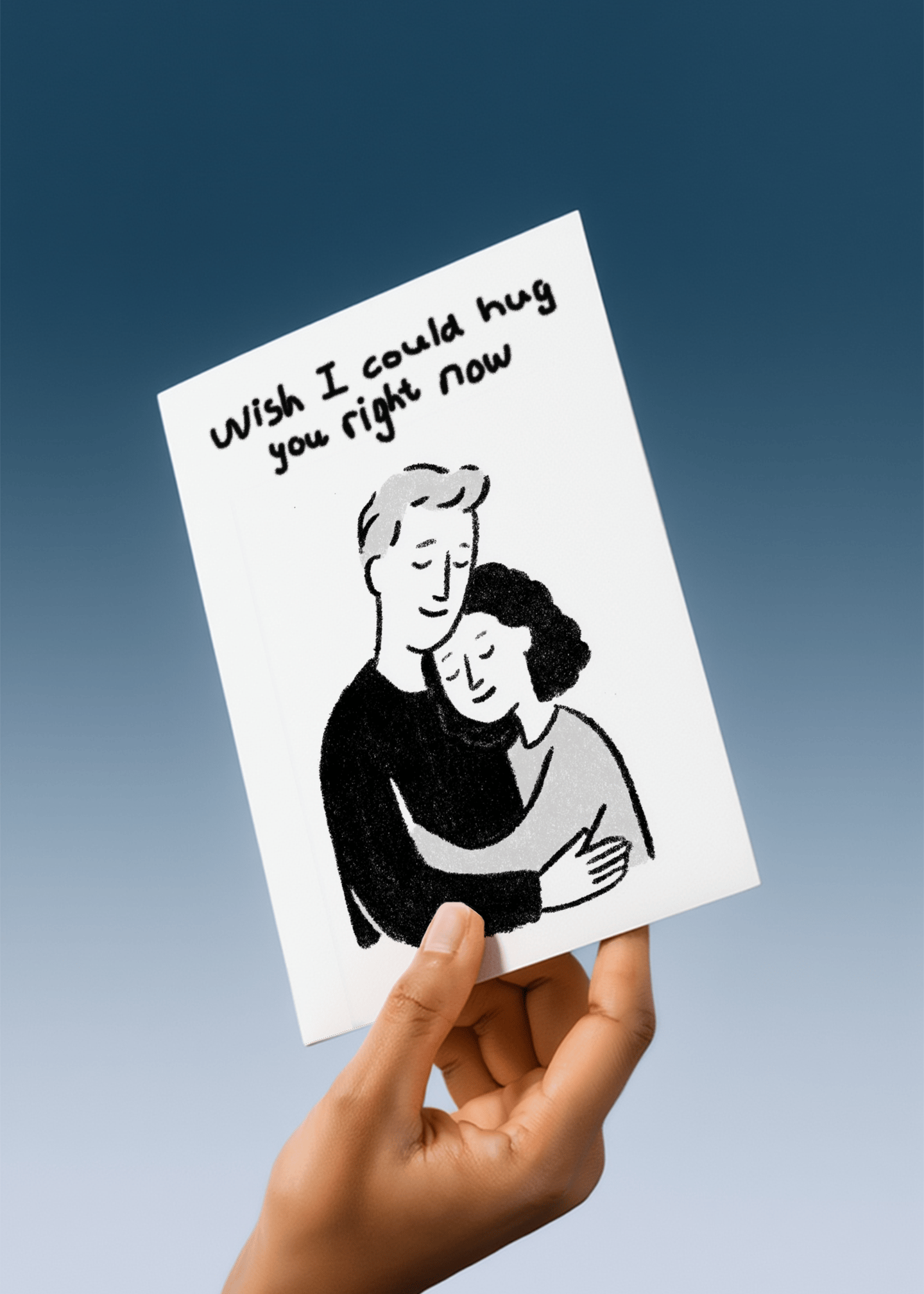 Wish I Could Hug You Right Now Card mockup 4