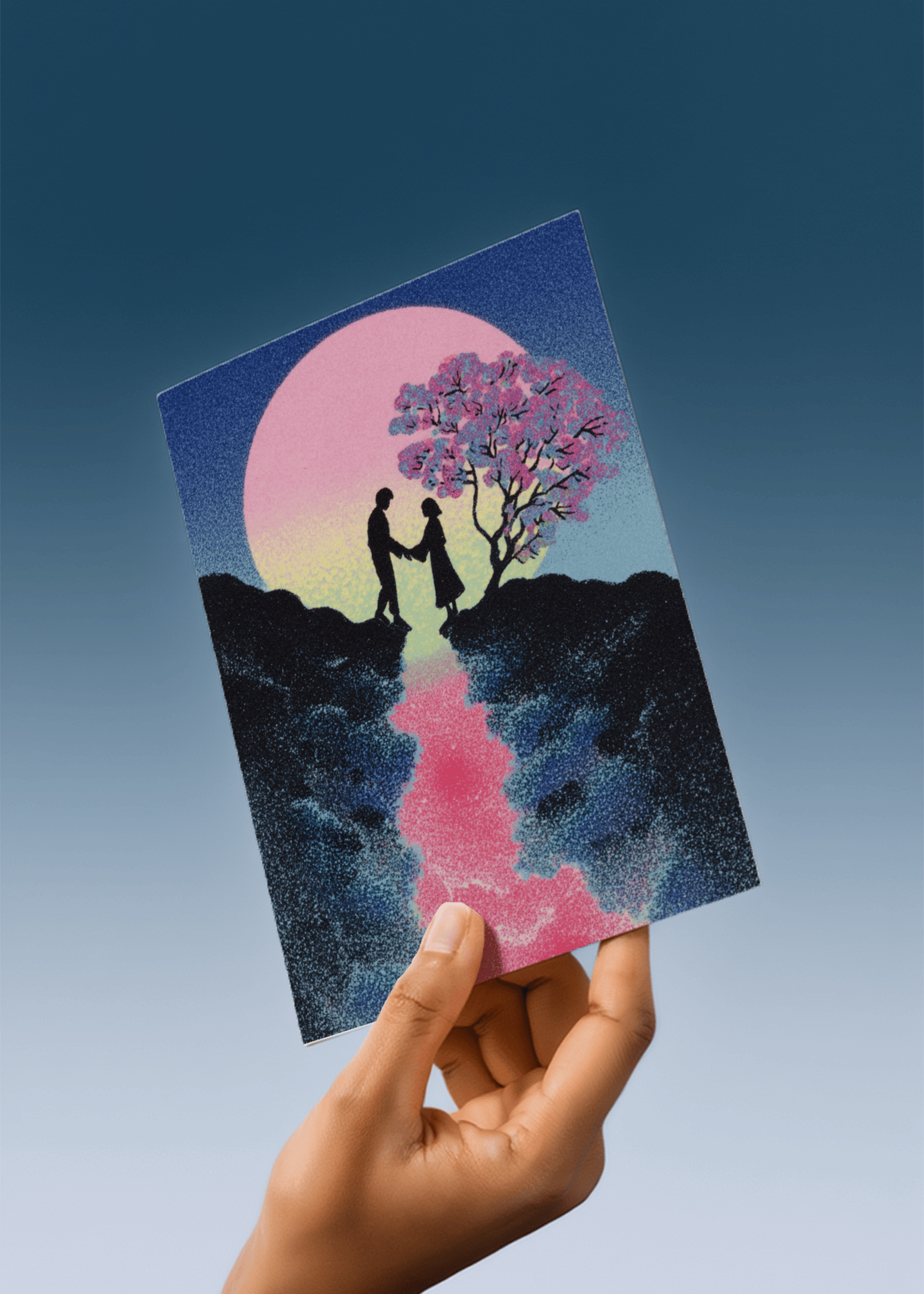 Moonlit Love Under Cherry Blossoms mockup 4