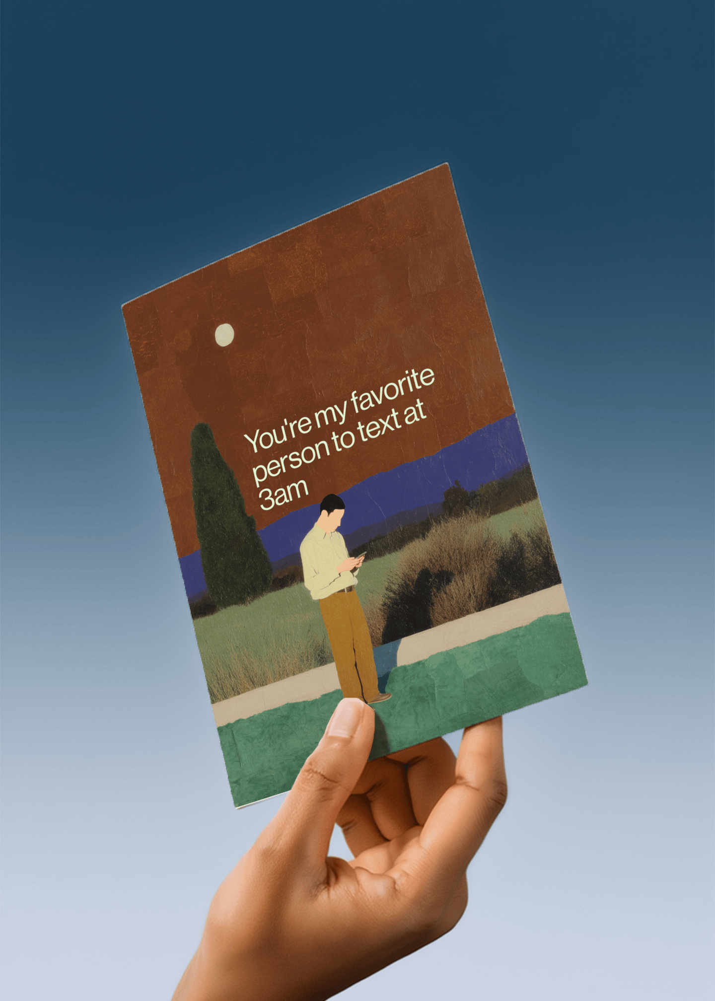 Favorite Person to Text at 3am Card mockup 4